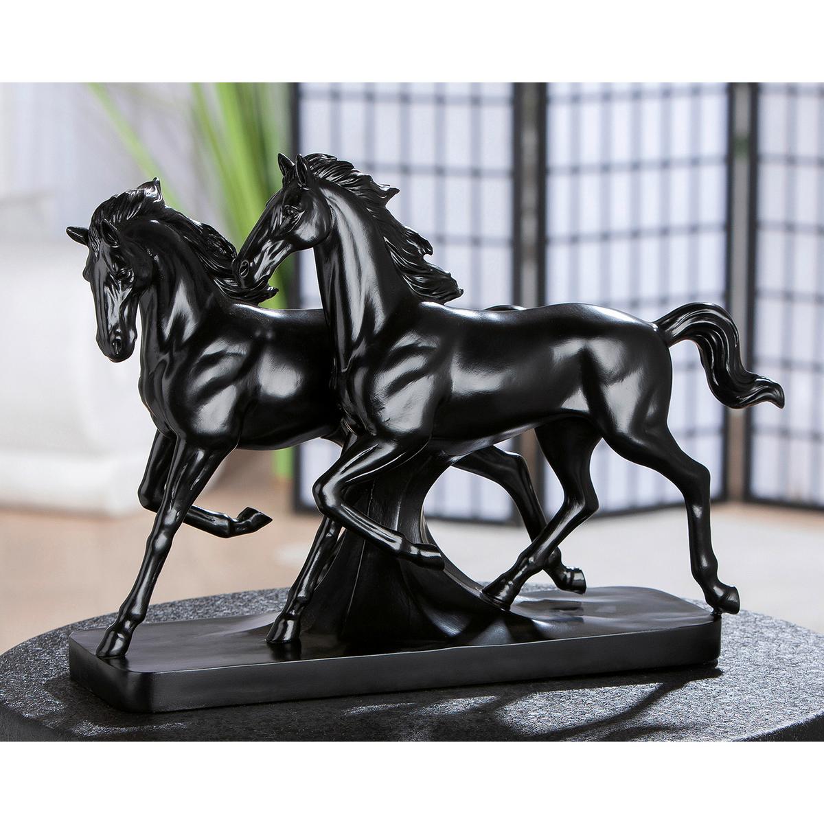 Dekopferd Luna & Casanova Schwarz - Schwarz, Basics, Kunststoff (33,5/27/12,5cm)