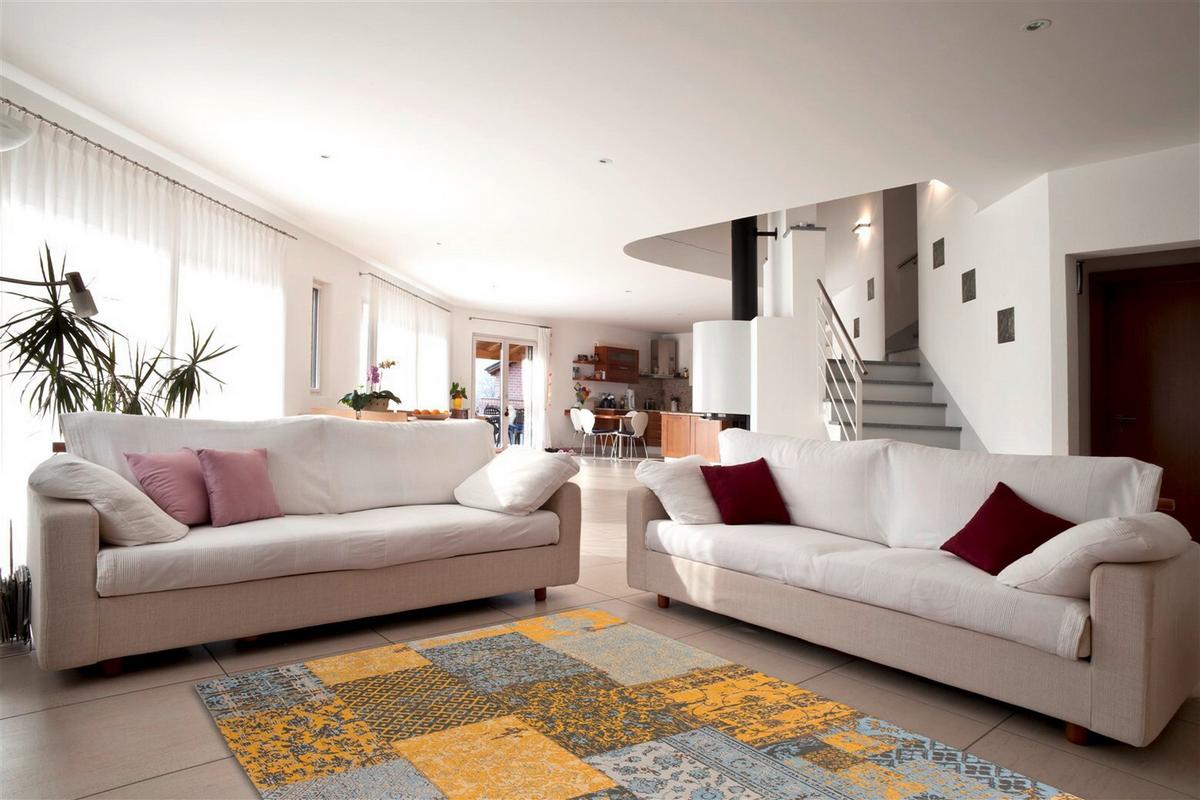 FLACHWEBETEPPICH SYMPHONY 160 GOLD - Goldfarben, Konventionell, Textil (120/170cm) - Kayoom