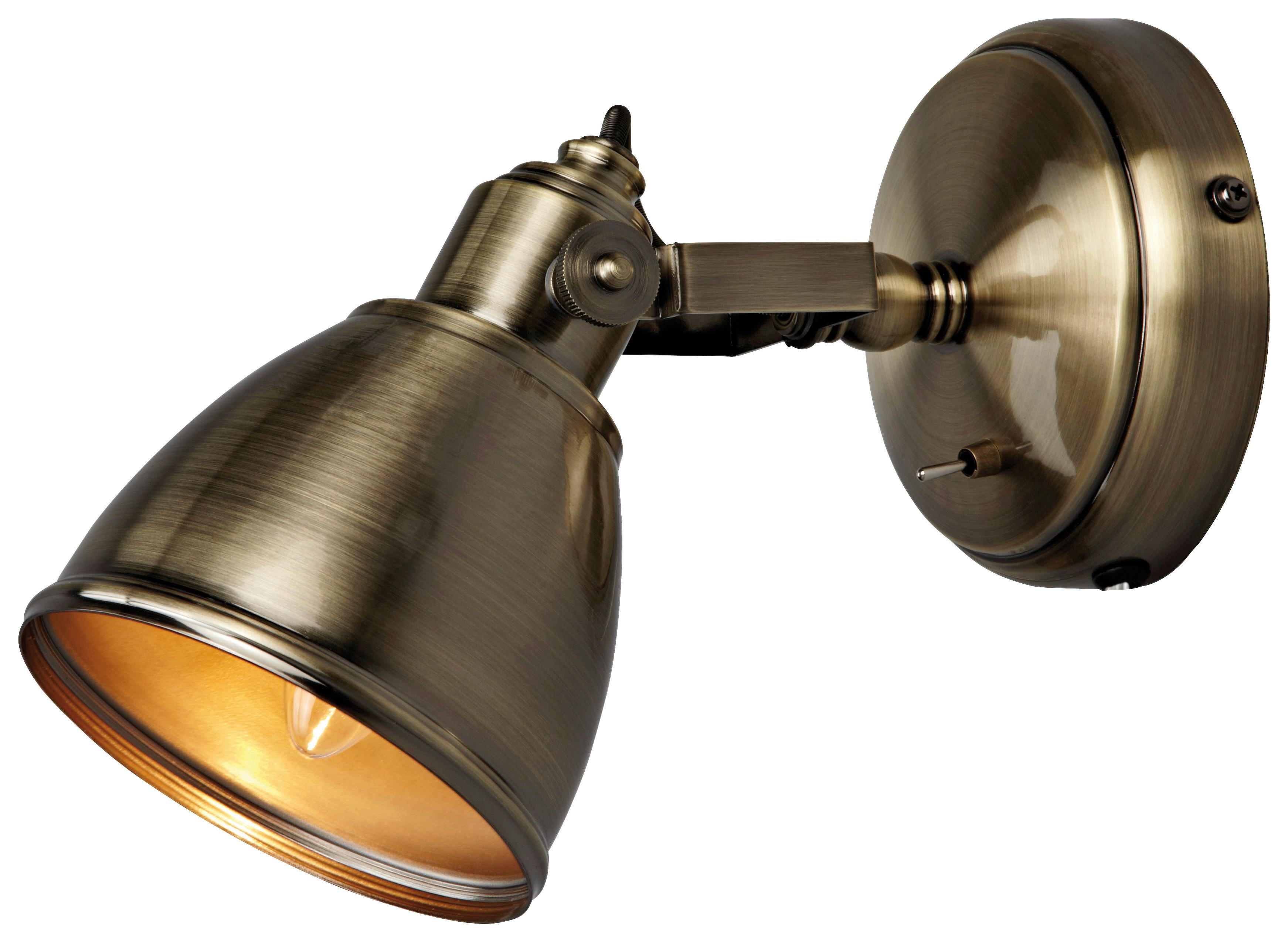 KINKIET FJÄLLBACKA - kolor mosiężny, Basics, metal (19,5/12/17cm) - Markslöjd