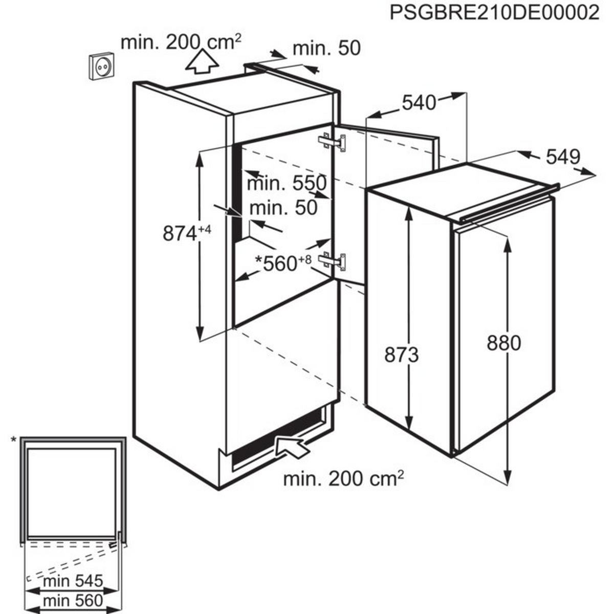 Kühlschrank DKBA1424SK - Weiß, Basics, Glas/Kunststoff (54/87,3/54,9cm) - Dieter Knoll