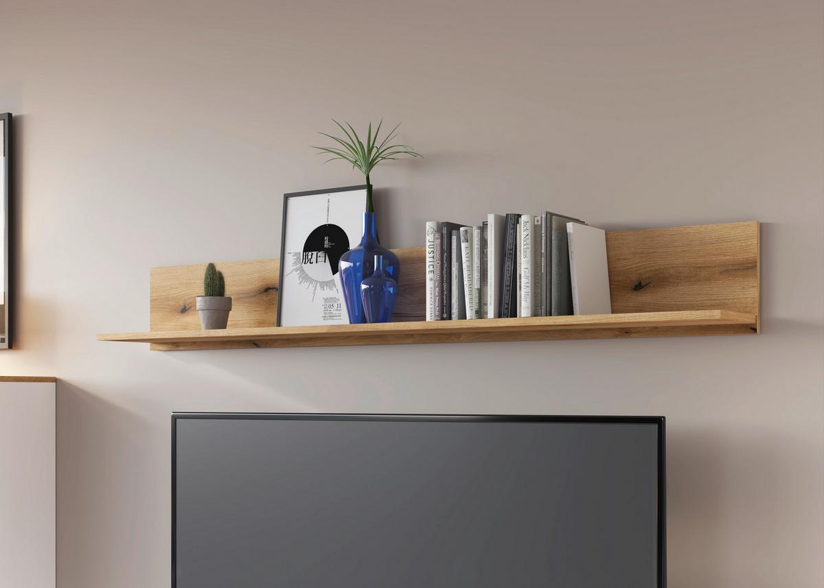 Polica Dalano - boja hrasta, Trendi, pločasti materijal (165/22/20,6cm) - Modern Living
