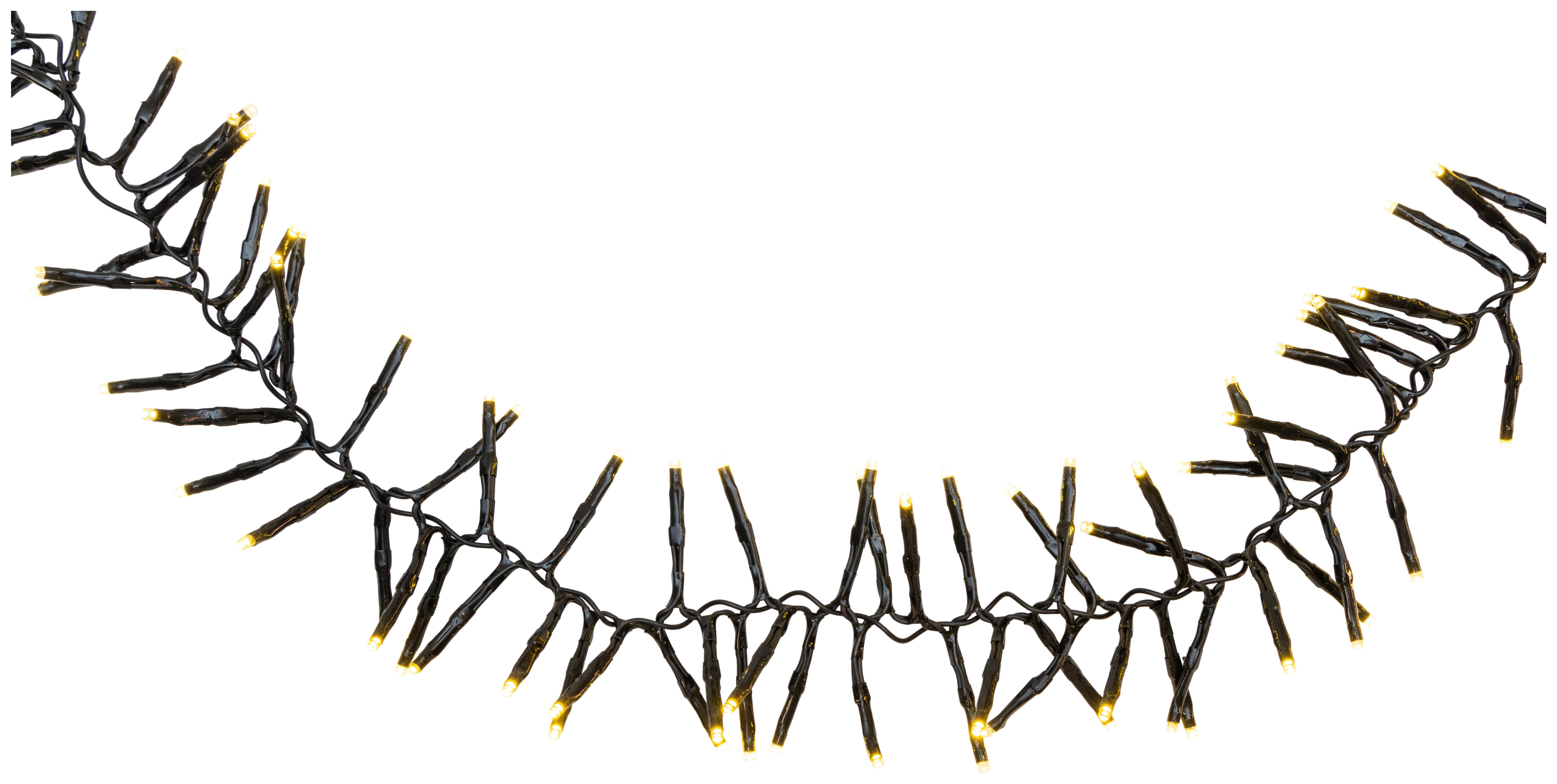 Lichterkette Mig Schwarz Max. 4,4 Watt - Schwarz, Romantik / Landhaus, Kunststoff (240cm) - Modern Living