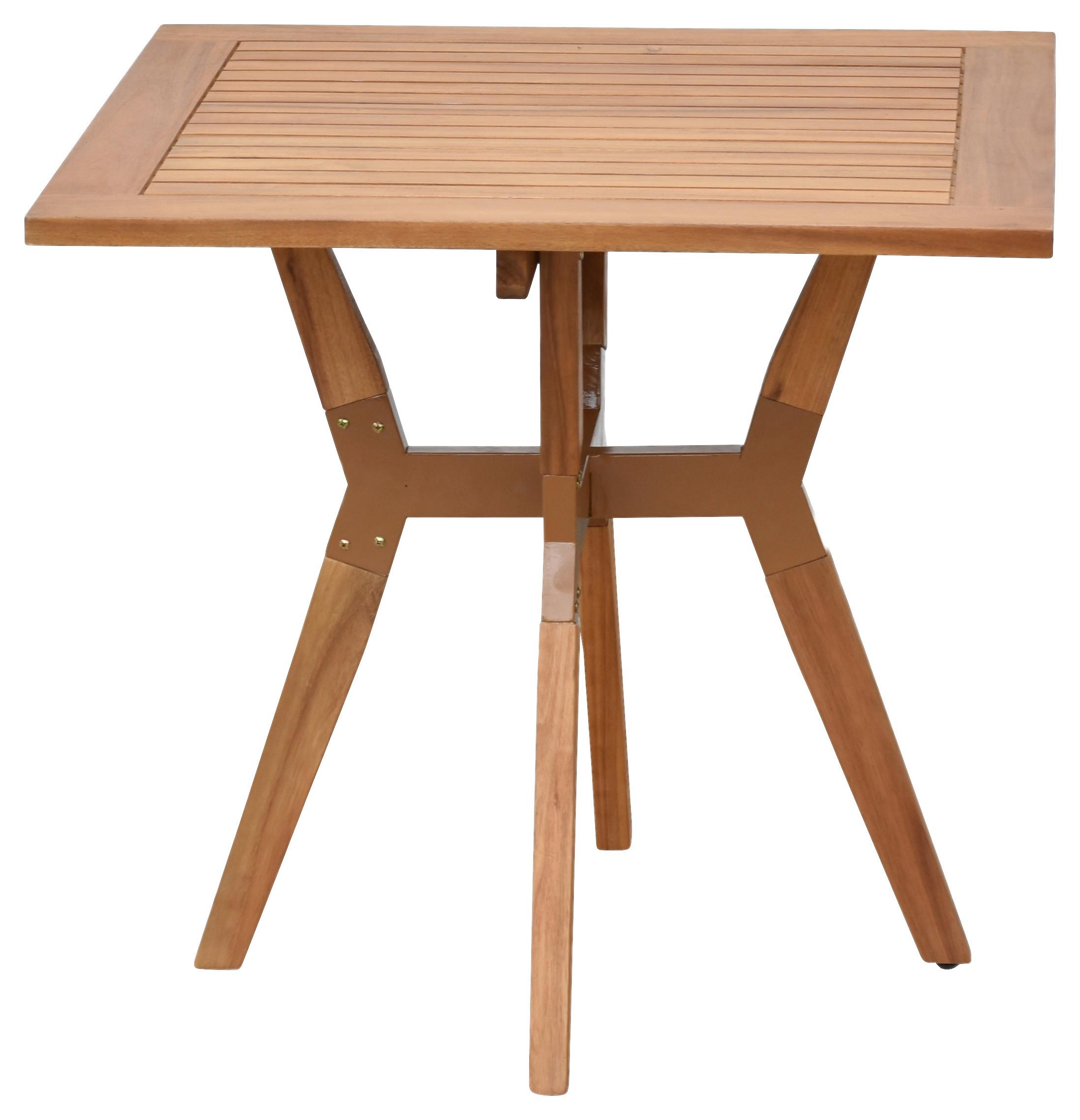 Miza Za Balkon Bistro, Akacija - naravne barve, Moderno, les (70/70/65cm) - Gardenson