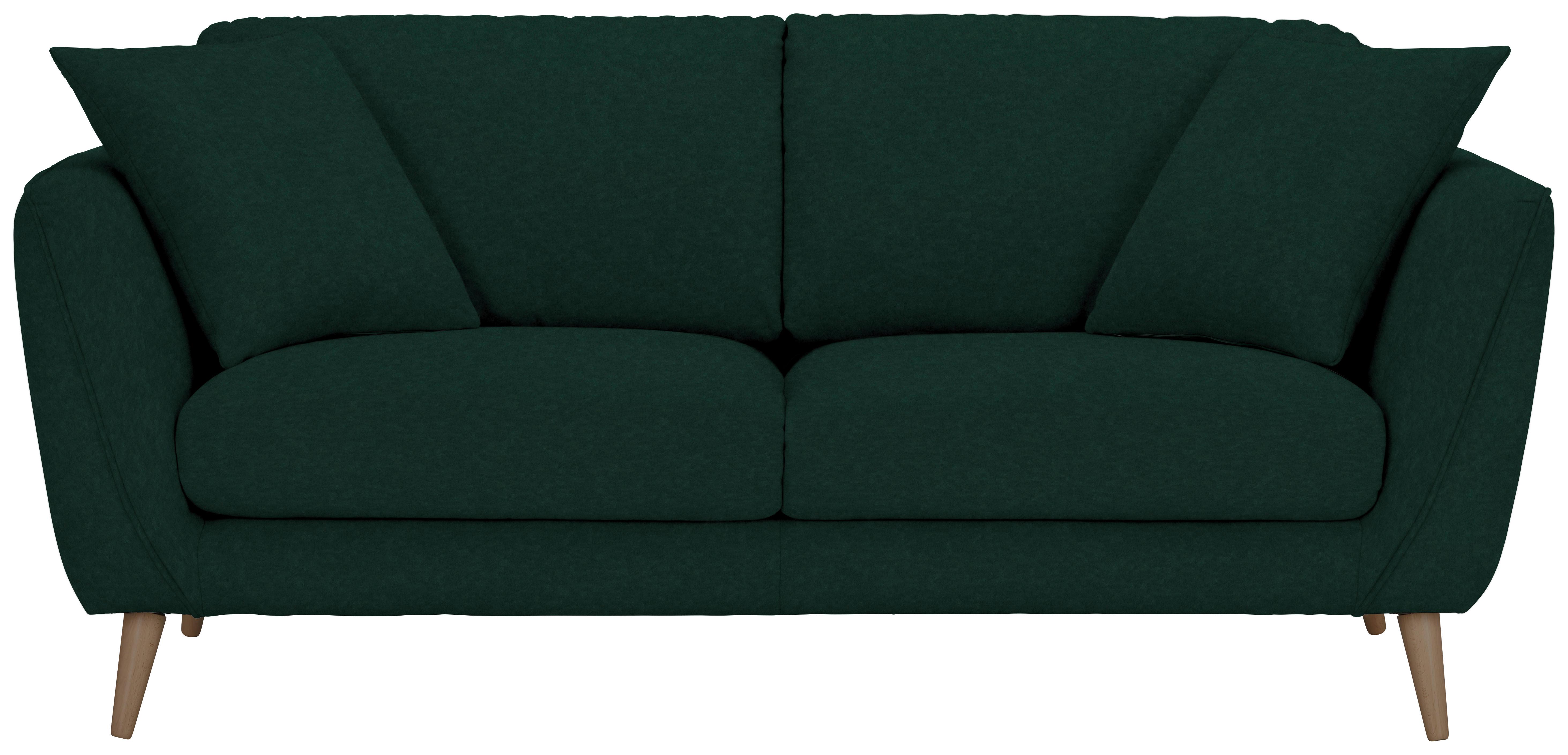 Zweisitzer-Sofa in Grün - Naturfarben/Grün, Konventionell, Textil (190/70/47/97cm) - Zandiara