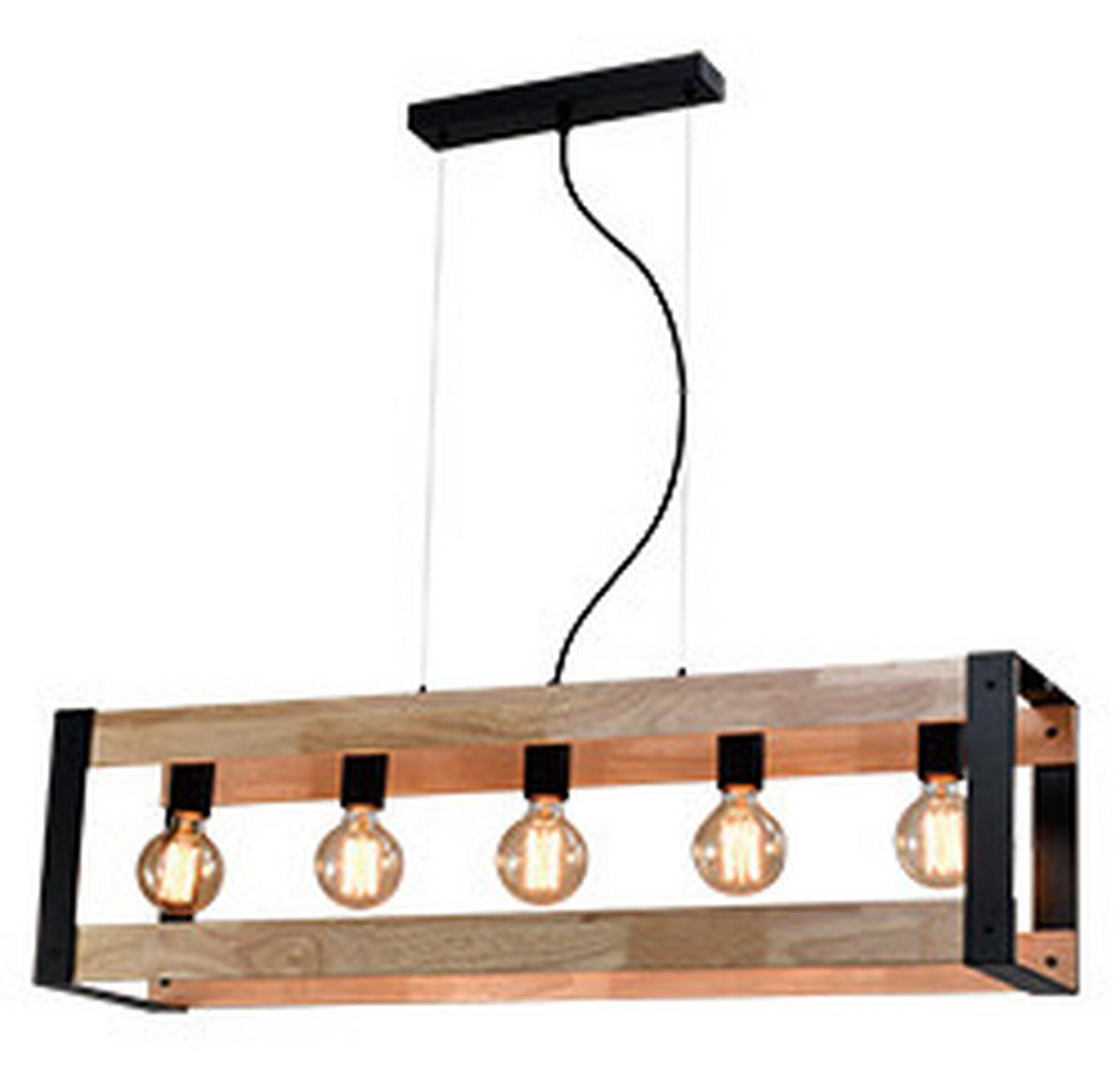 Svjetiljka Viseća 35-79282 - crna, Natur, metal (90/20/100cm)