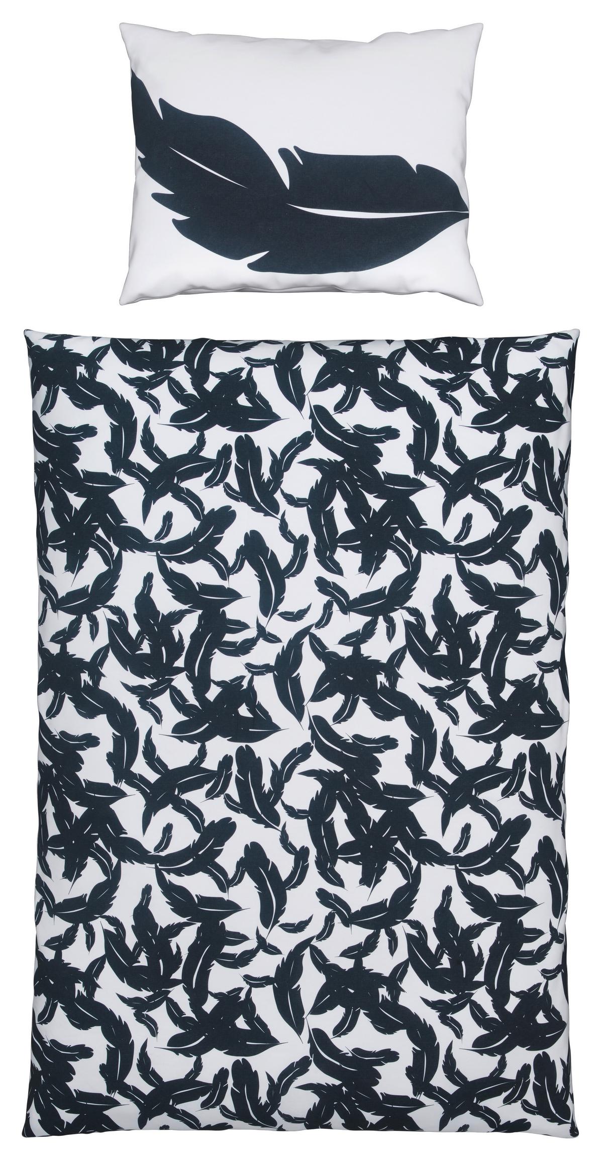 Ágyneműhuzat-garnitúra Sylvana - fekete/fehér, Romantik / Landhaus, textil (140/200cm) - Bessagi Home
