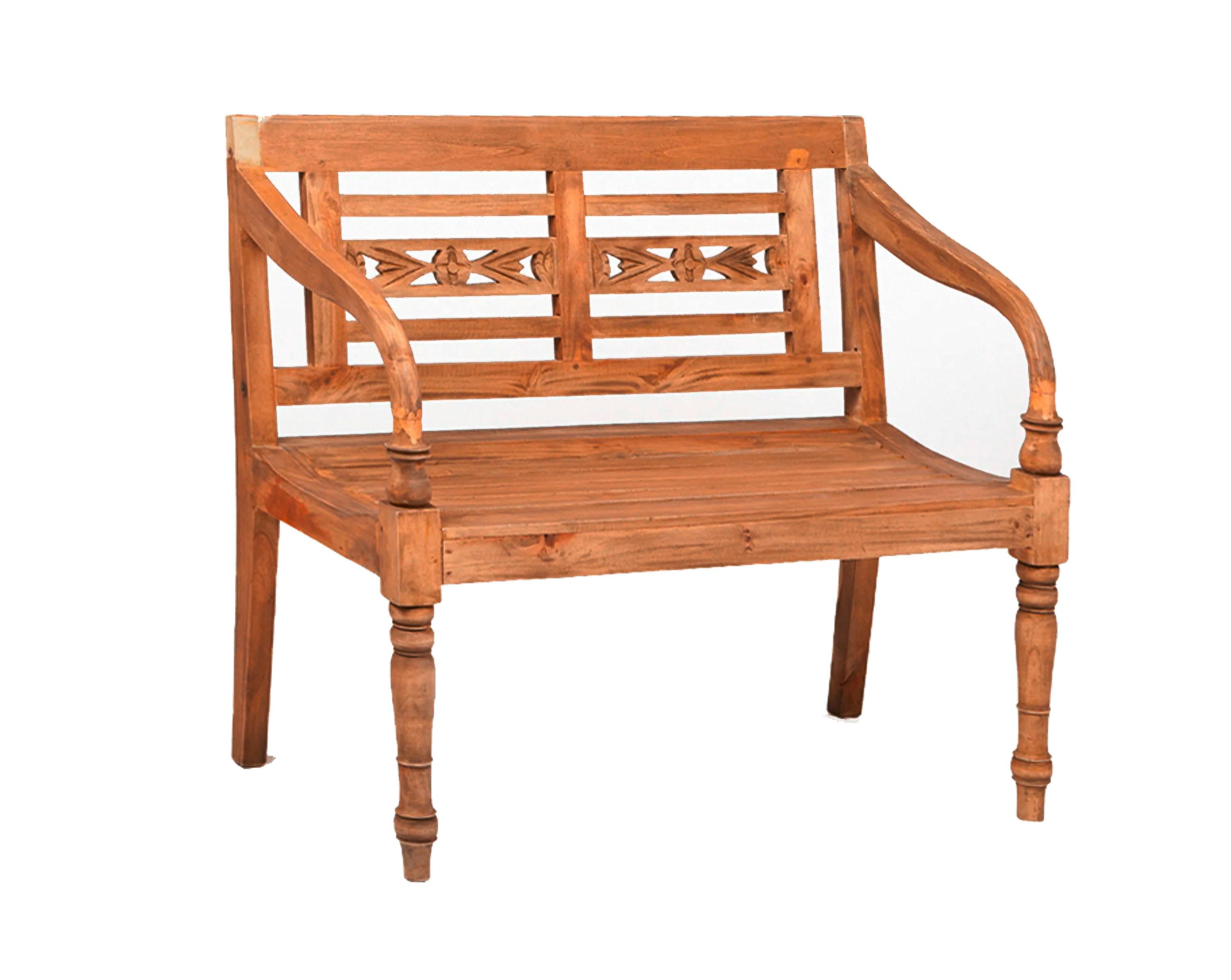 Gartenbank Moyo ca. 100x90x52 cm Mahagoni - Basics, Holz (100/90/52cm) - Gardenson