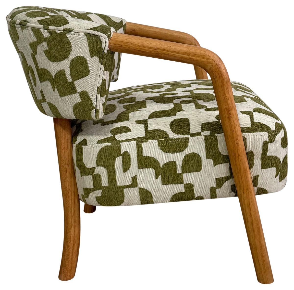 SCAUN CU BRAțE JORIS -TREND- - verde/culoare natur, Lifestyle, lemn/textil (66,5/70,5/70,5cm) - Mömax