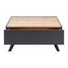 SALONTAFEL FOSCO - Eikenkleuren/Grijs, Modern, Metaal (80/80/38cm) - Bessagi Home