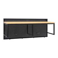 Garderobe Lorenzo ca. 90x37 cm Metall/Kiefer - Schwarz/Kieferfarben, MODERN, Holz/Metall (90/37/25cm) - Bessagi Home