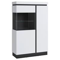 Visoka Komoda Campania, Antracit, Bela - bela/antracit, Trend, umetna masa/steklo (103,6/163,5/40cm)