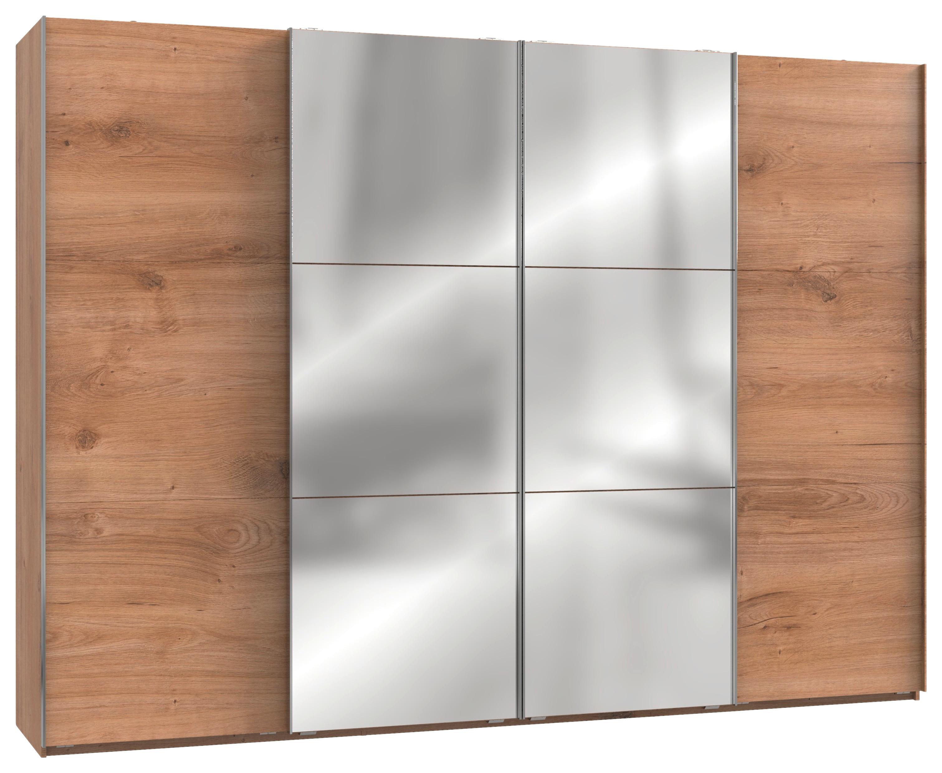 Ormar S Kliznim Vratima Level 36a - boje hrasta/boje kroma, Moderno, drvni materijal (300/216/65cm) - Modern Living