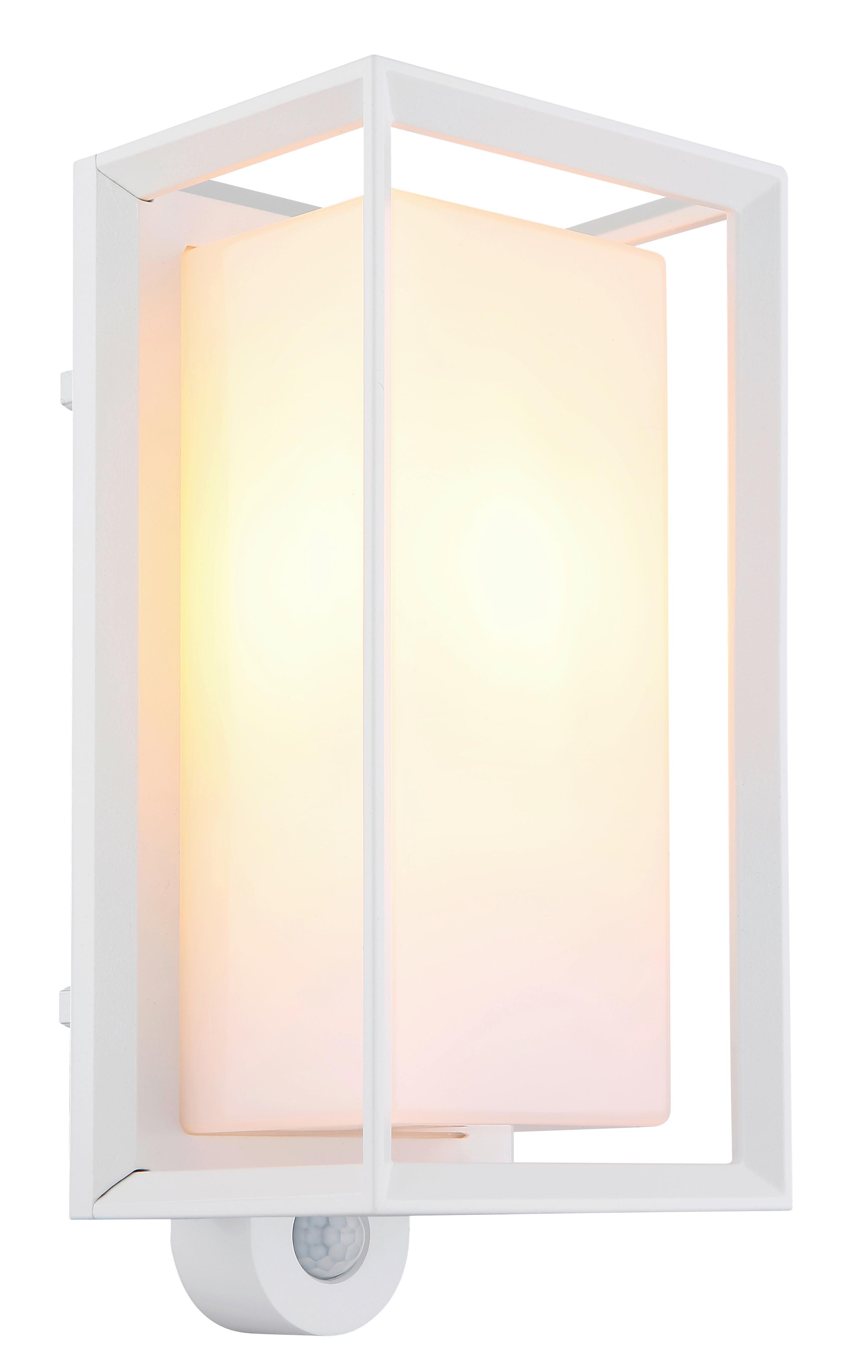 Außenleuchte Logana Weiß max. 60 Watt - Weiß, KONVENTIONELL, Kunststoff/Metall (13/12,2/28cm) - Globo