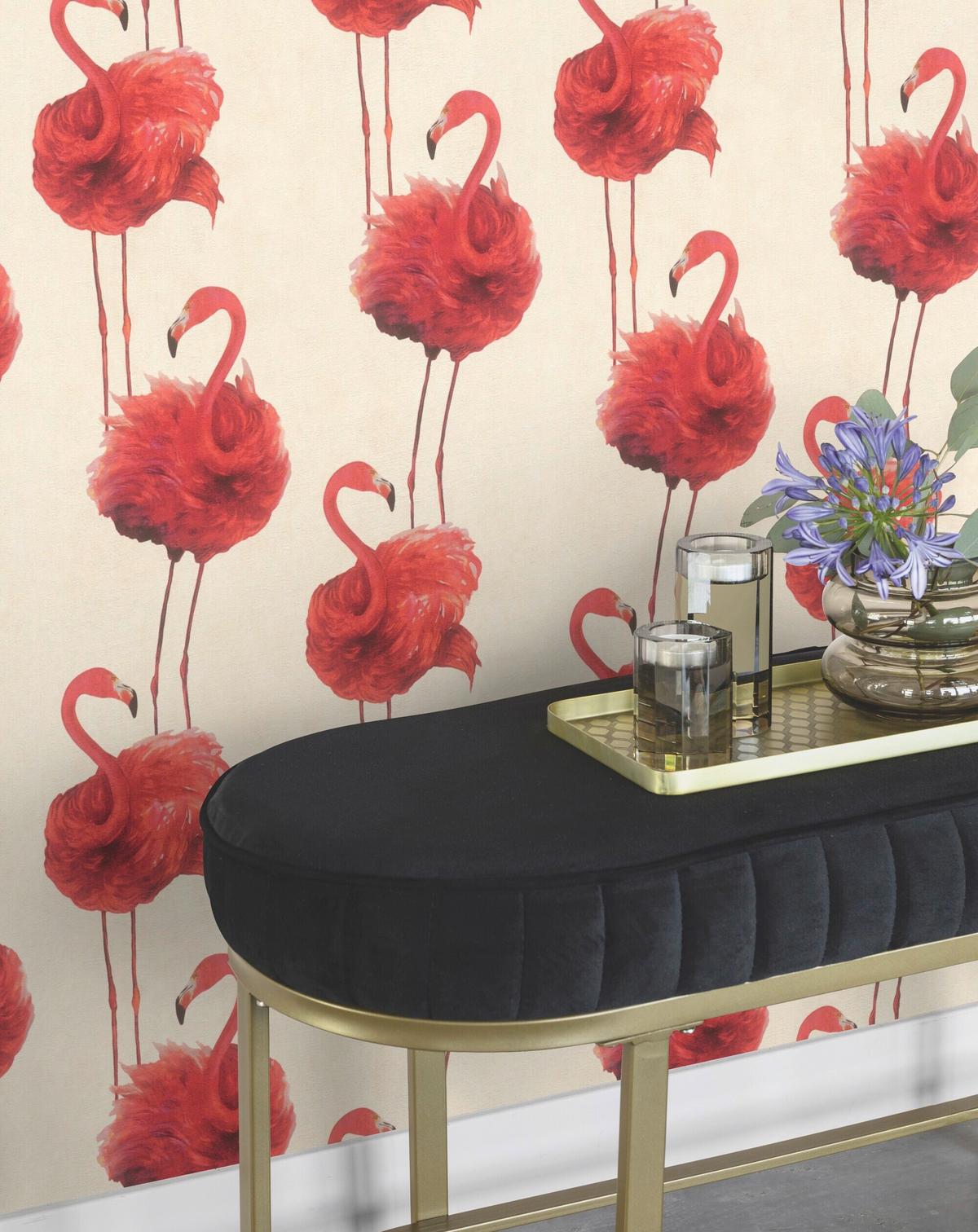 Tapete Flamazing Rosa - Rosa, Trend, Textil (600/53cm) - Tesa