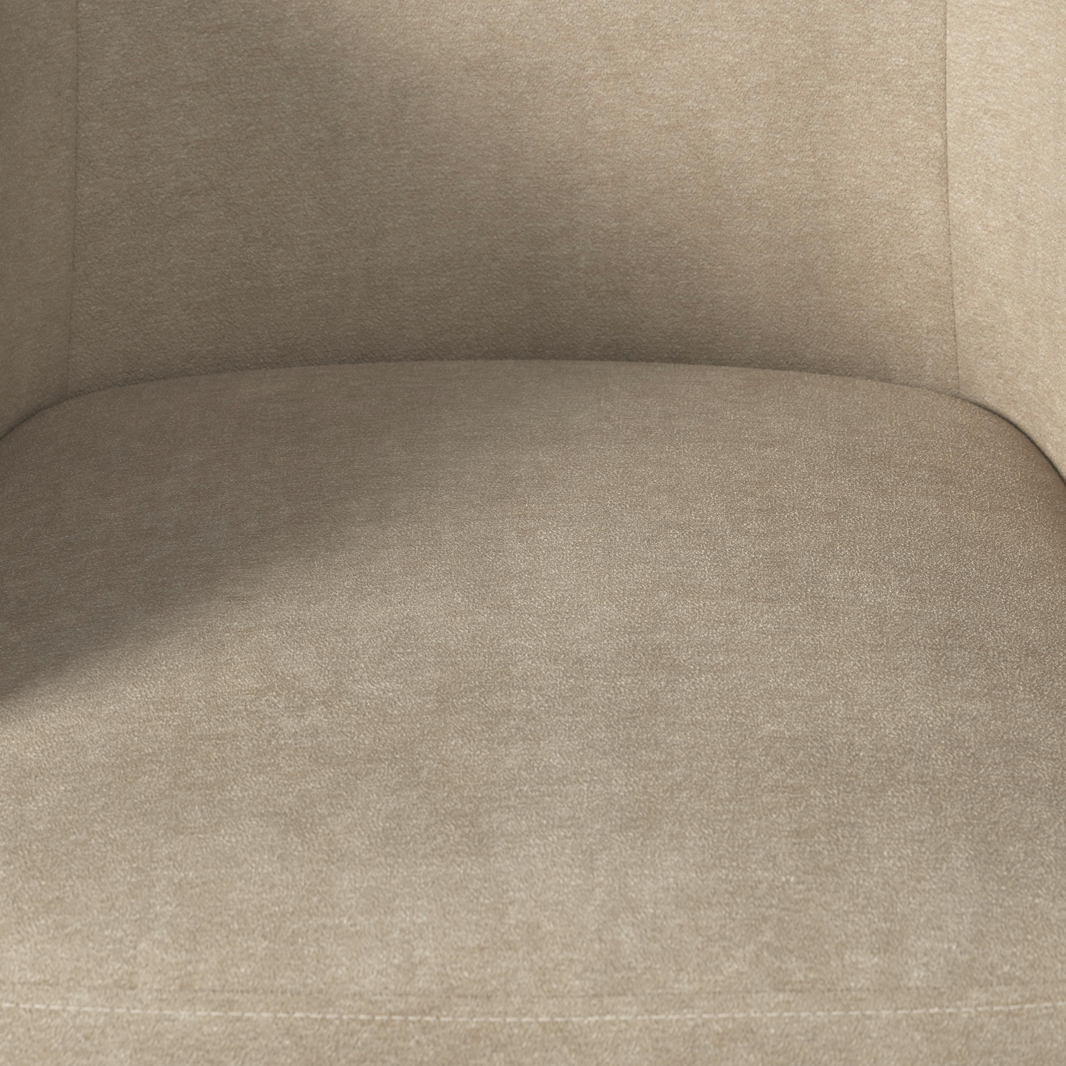 STOL MED ARMSTÖD EMMIE - taupe/ekfärgad, Modern, trä/textil (60/75/60cm) - Bessagi Home