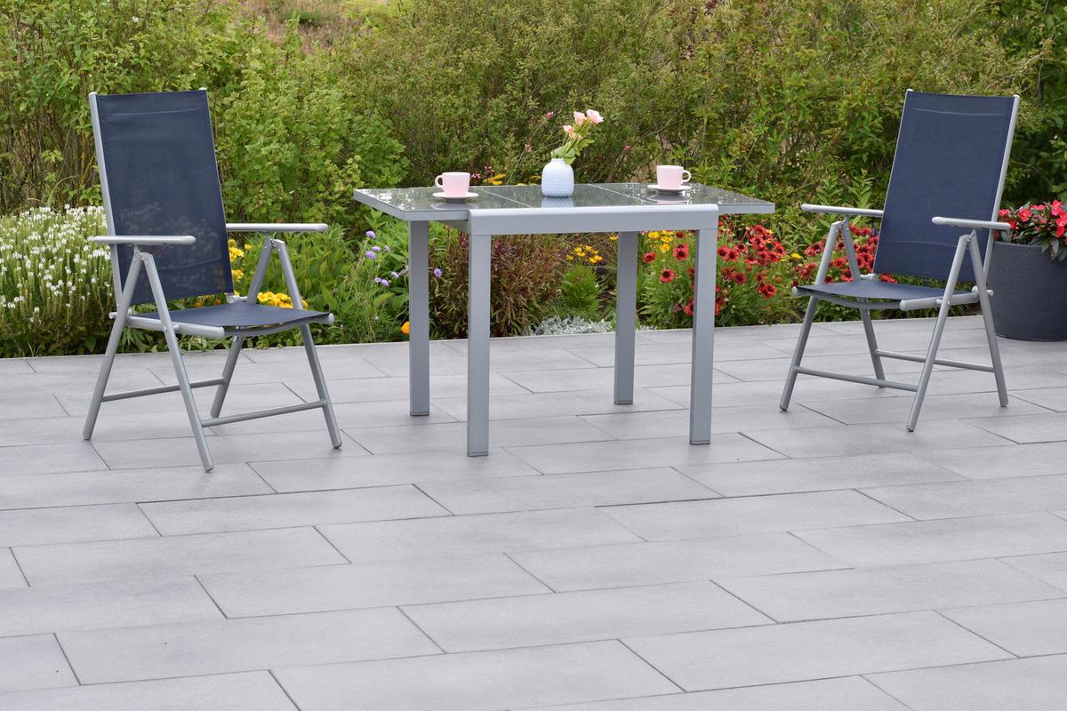 Vrtni Set Amalfi, 3-Delni, Modra - modra/srebrne barve, Moderno, kovina/tekstil - Gardenson