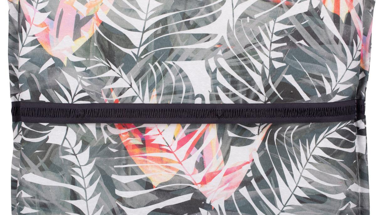 Hochlehner Auflagen Tamky 2er- Set ca. 118x46 cm Grau/Rot - Grau, Basics, Textil (118/46/8cm) - Gardenson