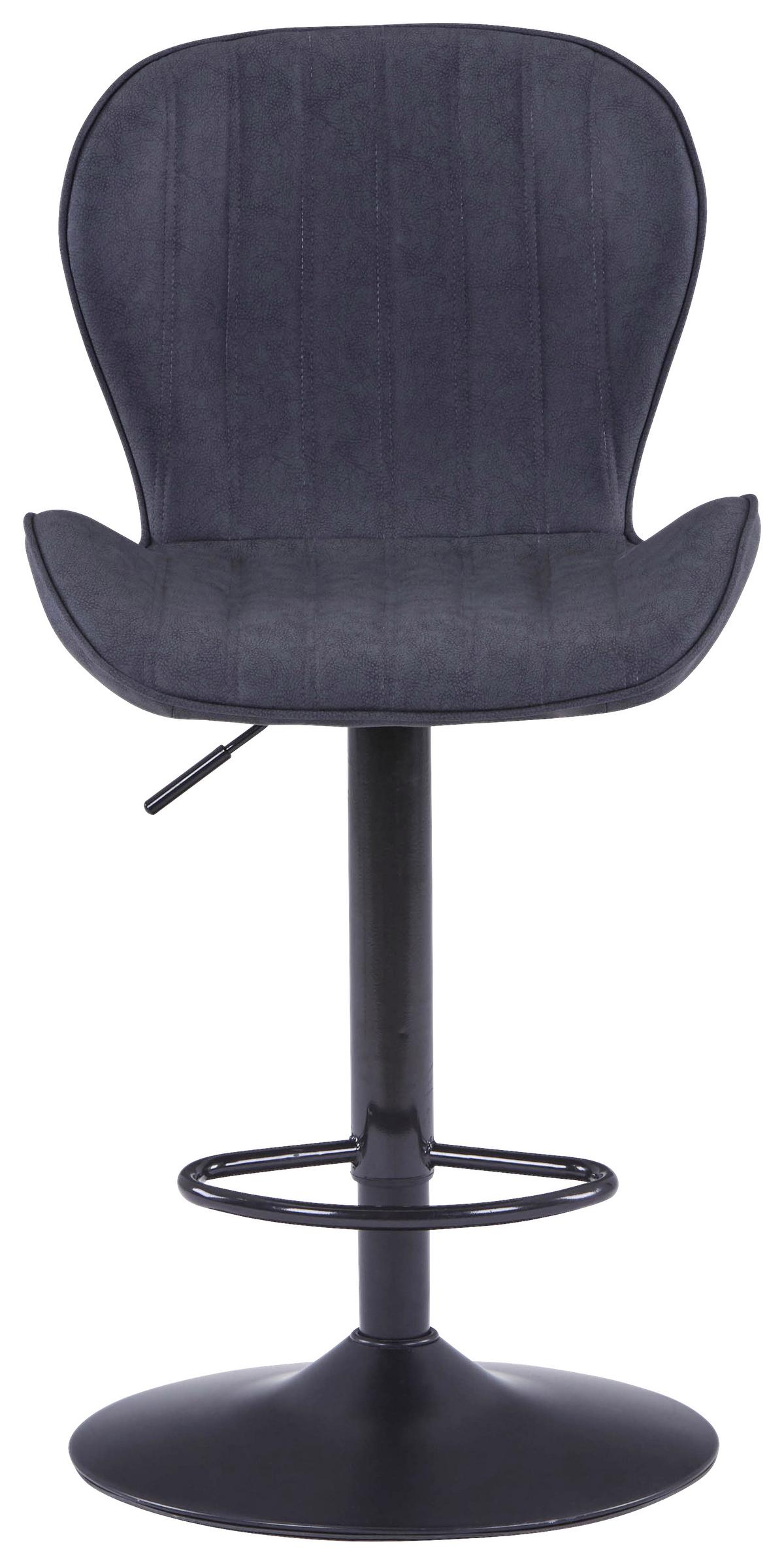 Barski Stol Klaus, Temno Siva, Črna - temno siva/črna, Moderno, kovina/tekstil (48/94-114/53cm) - Mömax