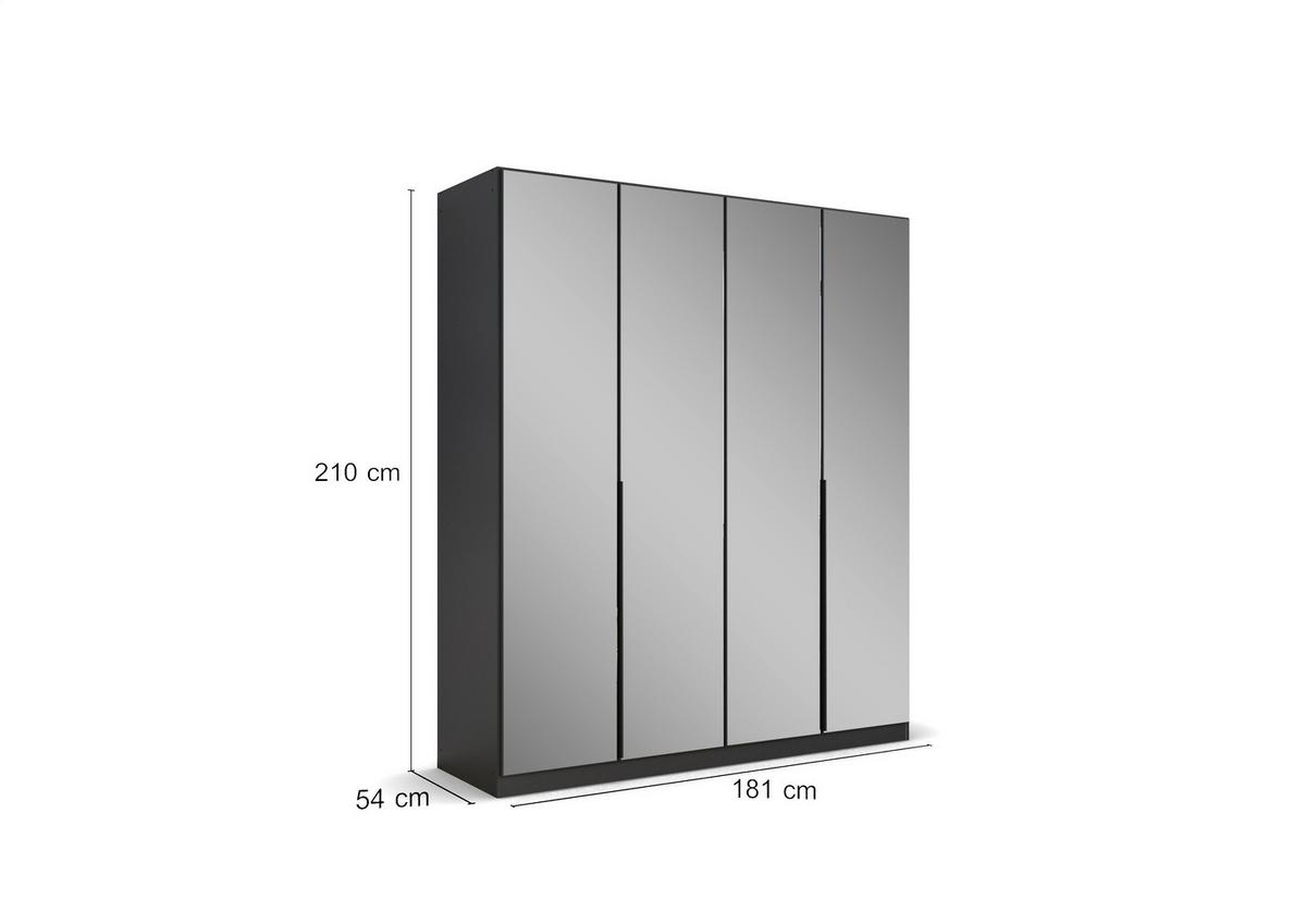 Ormar S Klasičnim Vratima Skyla - siva, Moderno, drvni materijal/metal (181/210/54cm) - Modern Living
