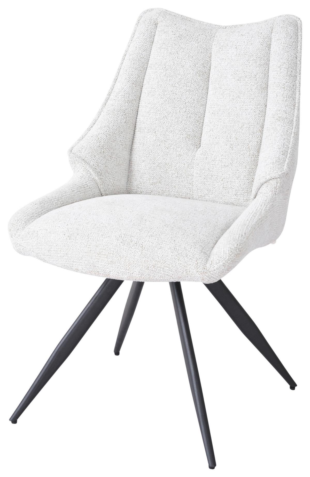 Stolica Ava - svijetlo siva/crna, Design, metal/tekstil (57/90,5/64,5cm) - Premium Living