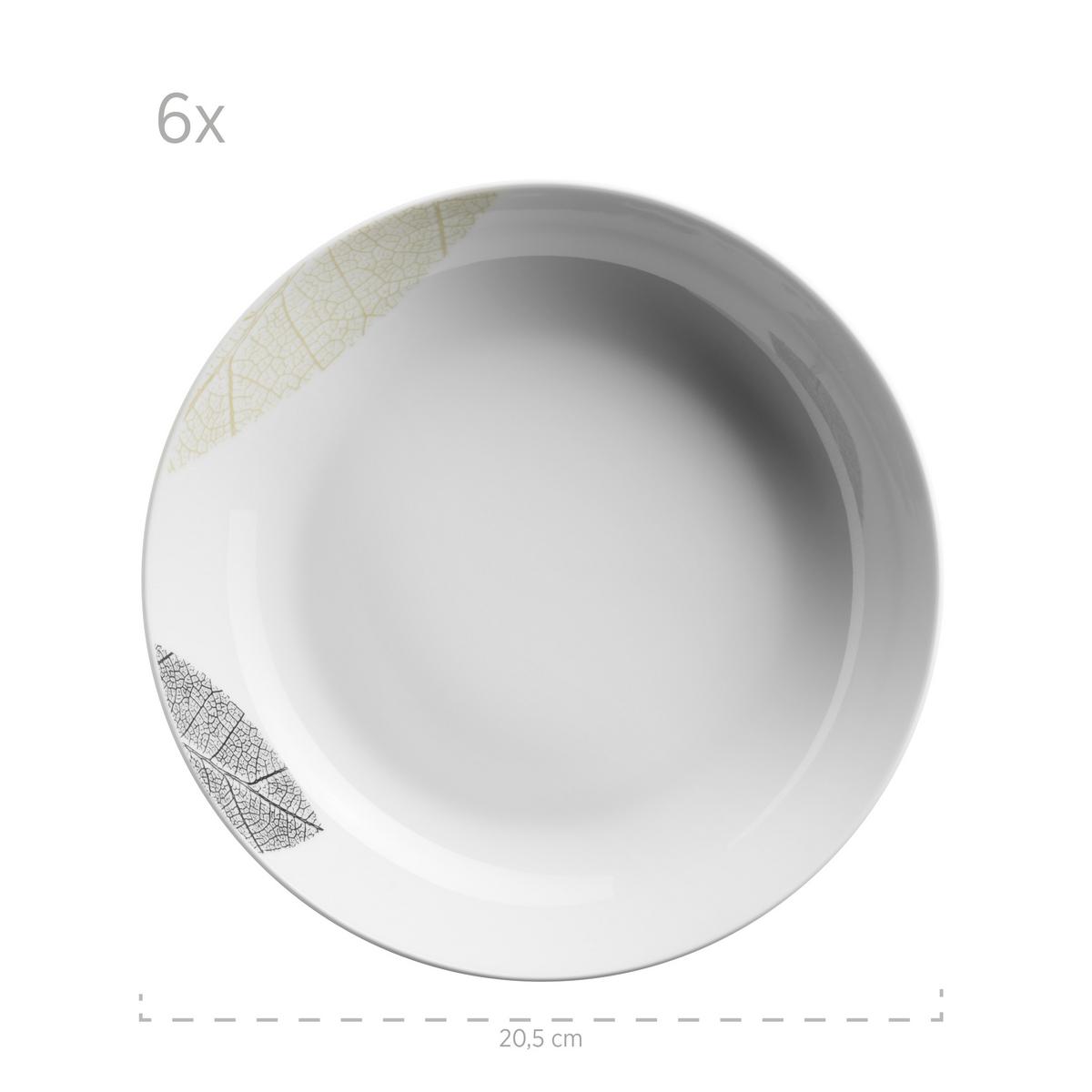 Kombiservice Jona aus Porzellan, 30-teilig - Weiß, Basics, Keramik - Mäser