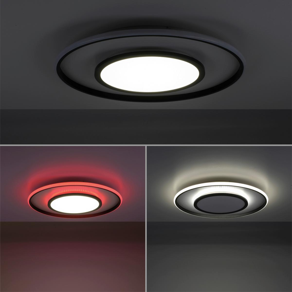 LED-Deckenleuchte Arenda max. 36 Watt - Schwarz, Design, Kunststoff/Metall (60/10cm)