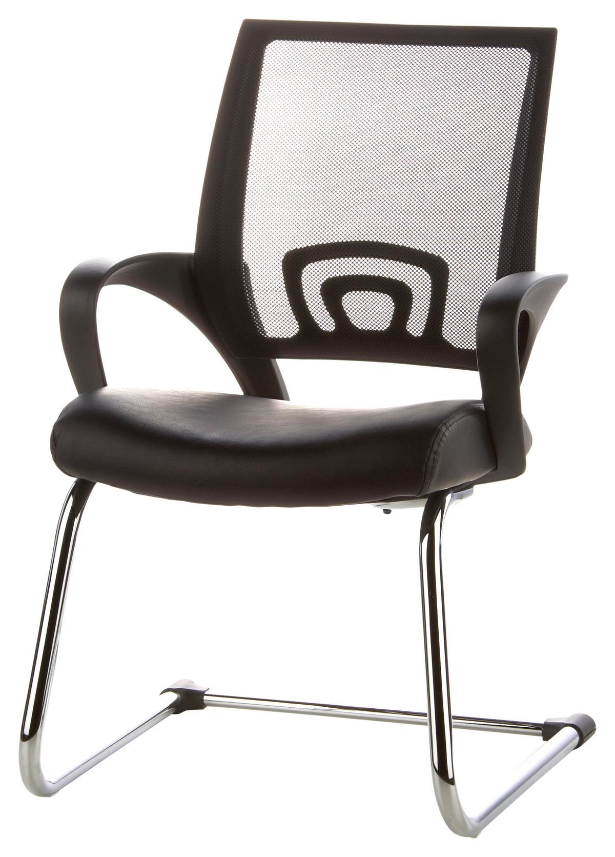 Konferenčni Stol Visto Net V, Črna - srebrne barve/črna, Basics, kovina/tekstil (57/98/52cm) - MID.YOU
