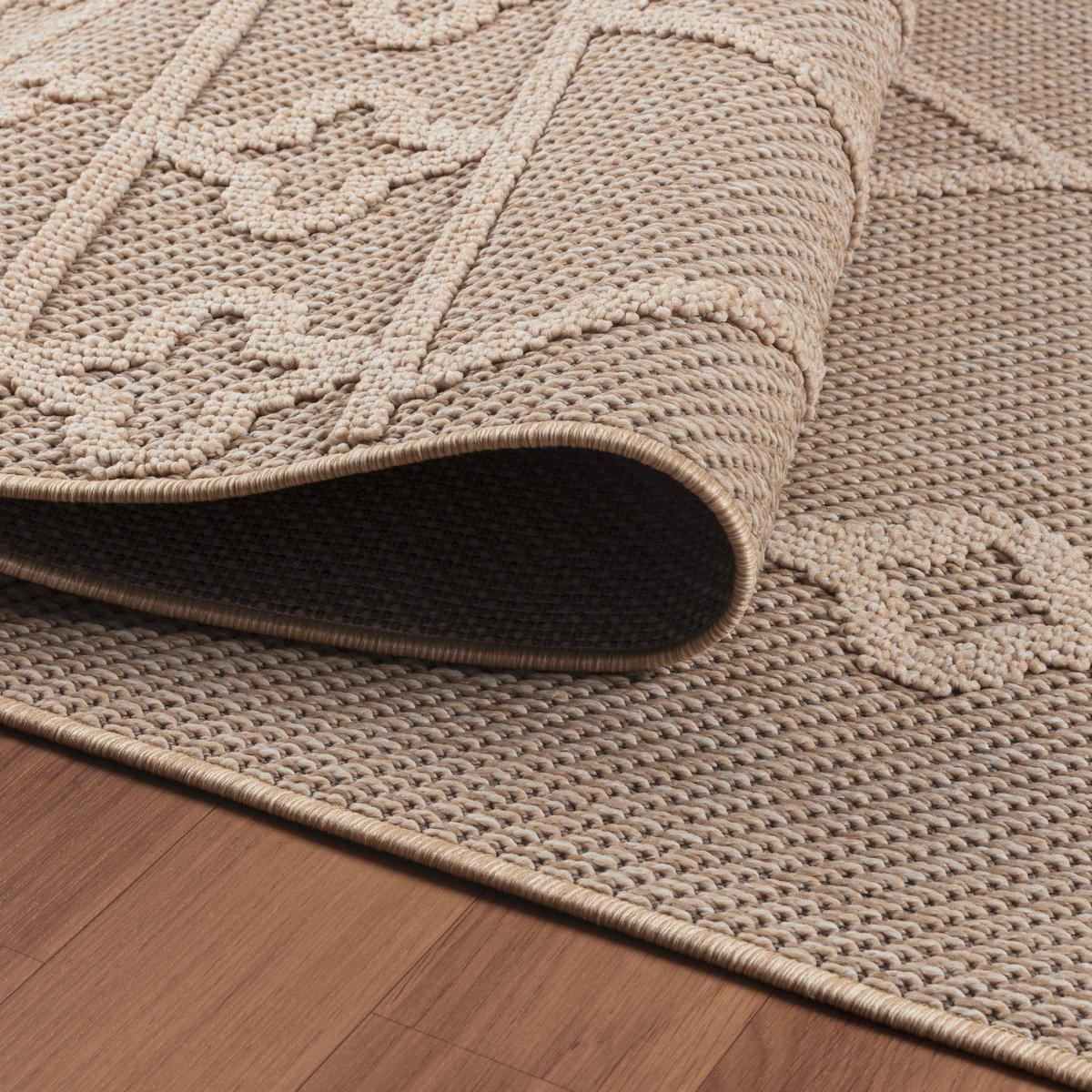 Outdoorteppich Patara Beige ca. 80x150cm - Beige, Design, Textil (80/150cm) - Novel