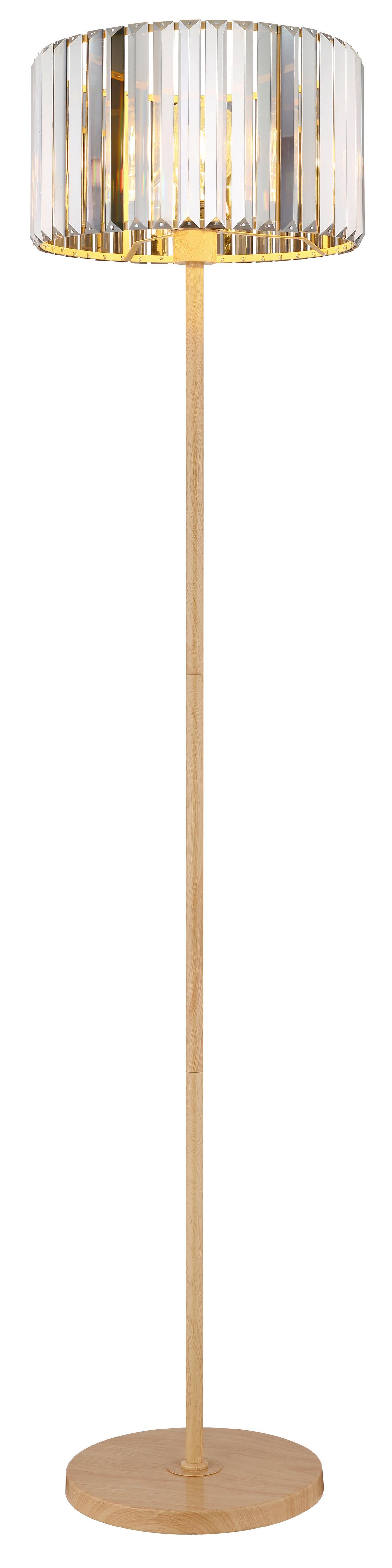 STEHLEUCHTE 40220146 RUN - Braun/Grau, Trend, Glas/Metall (35/150cm) - Globo