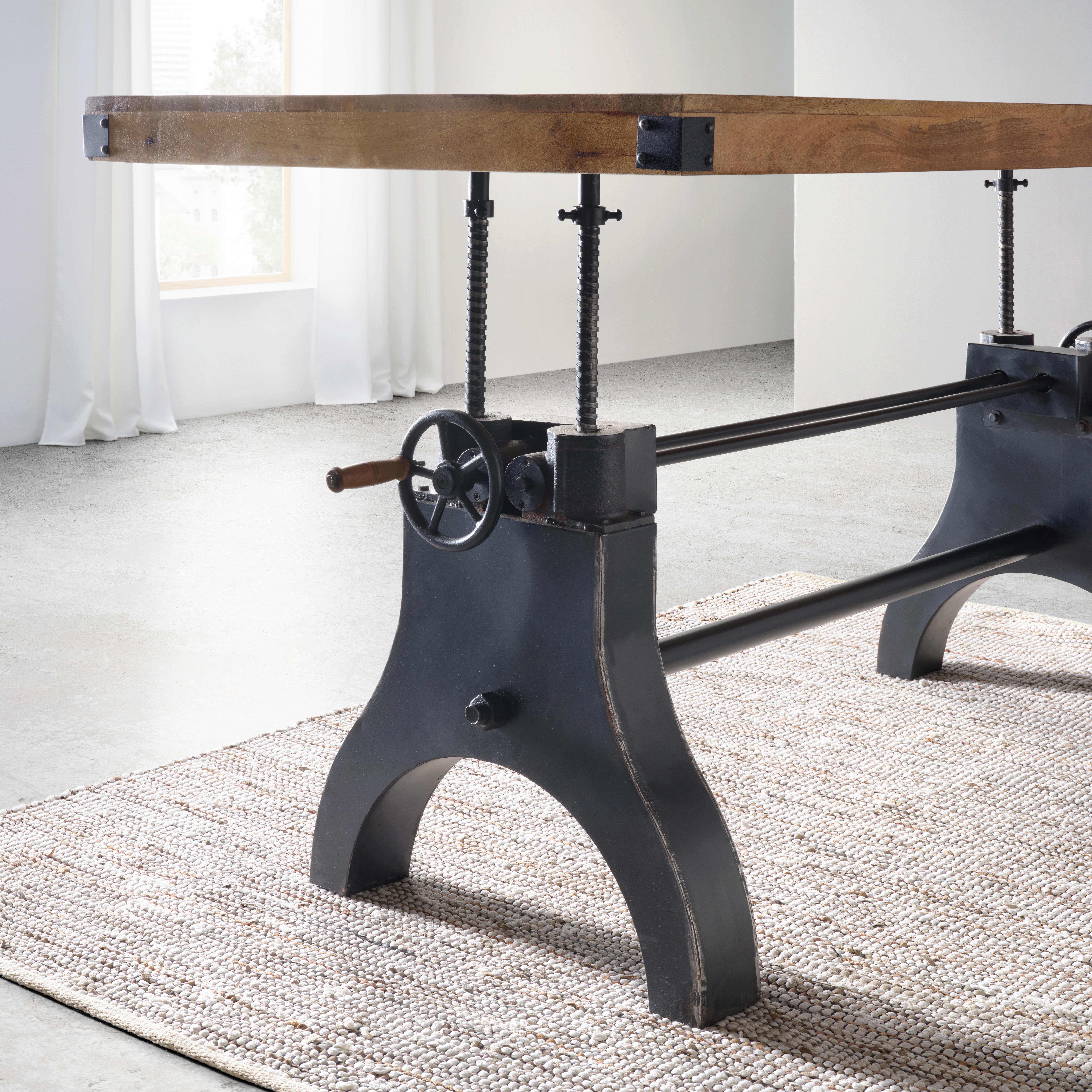 MATBORD INDUSTRIAL - svart/naturfärgad, Lifestyle, metall/trä (200/90/76cm) - Premium Living