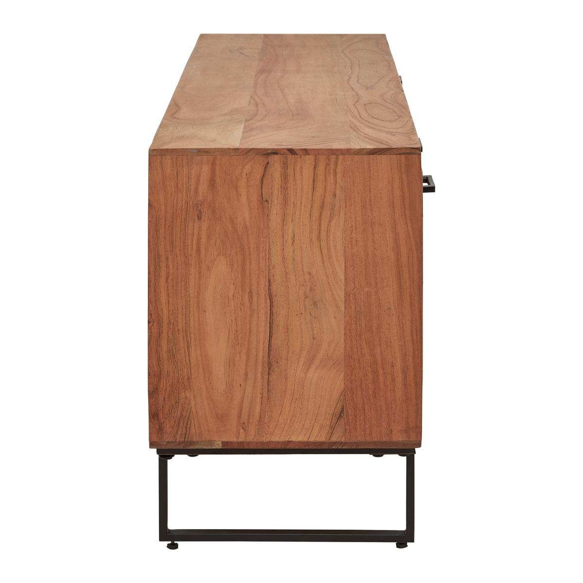 TV-Element Shiva Schwarz/Akaziefarben - Schwarz/Akaziefarben, MODERN, Holz/Metall (177/60/40cm) - Mömax