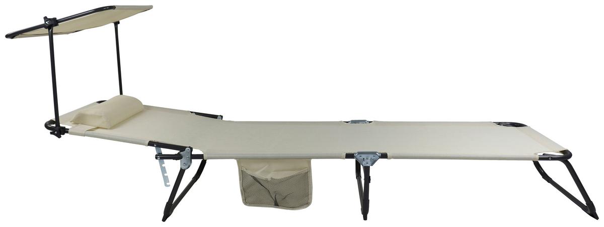 Vrtni Ležalnik Bindox L, Krem - krem barve/antracit, Moderno, kovina/umetna masa (185/55/24cm) - Ambia Garden