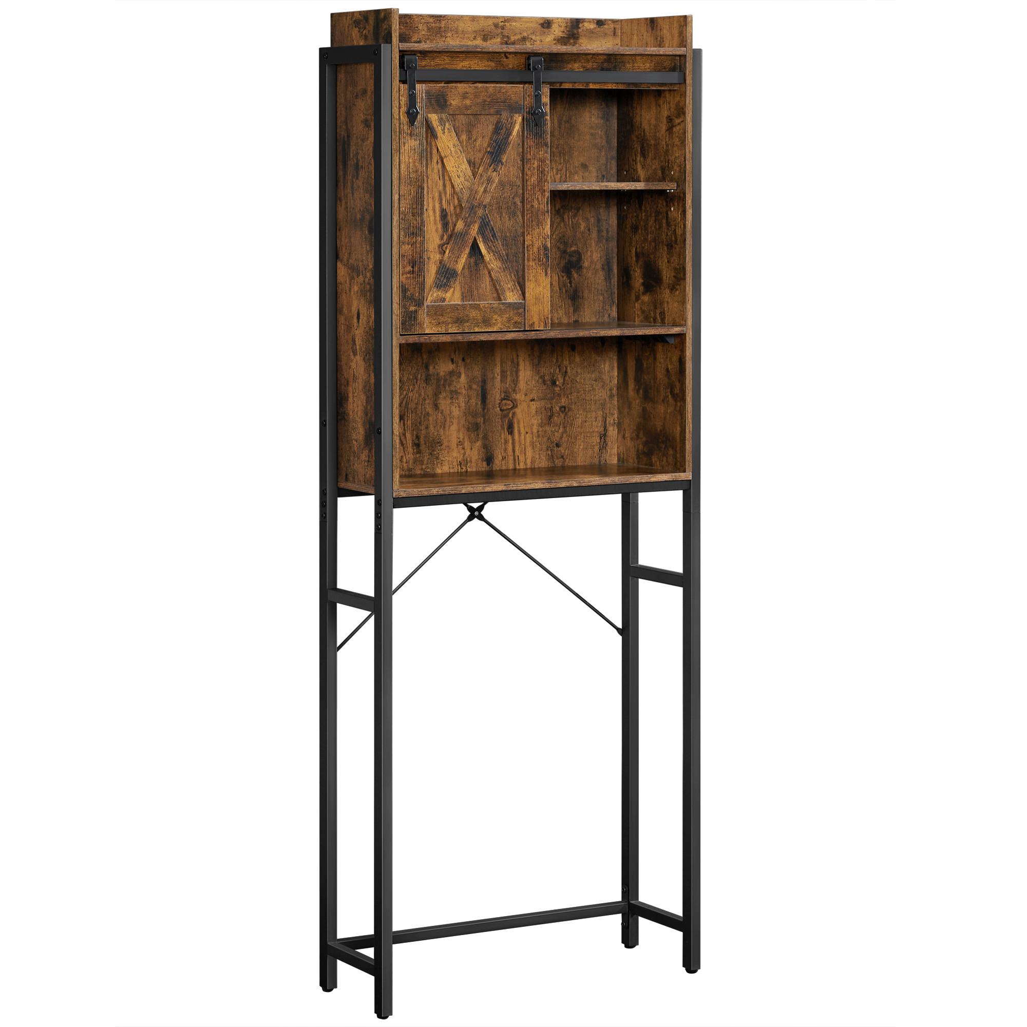 WASCHMASCHINENSCHRANK BTS003B01 - Schwarz/Braun, Trend, Holzwerkstoff/Kunststoff (64/171/24cm) - MID.YOU