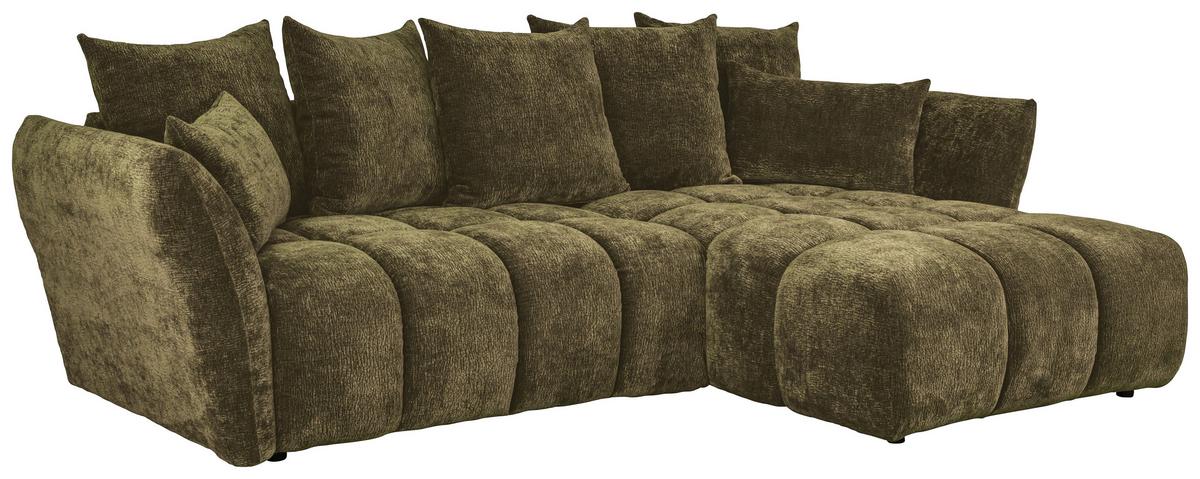 Kutna Garnitura Cammellio - maslinasto zelena/crna, Moderno, tekstil (296/189cm) - Mömax