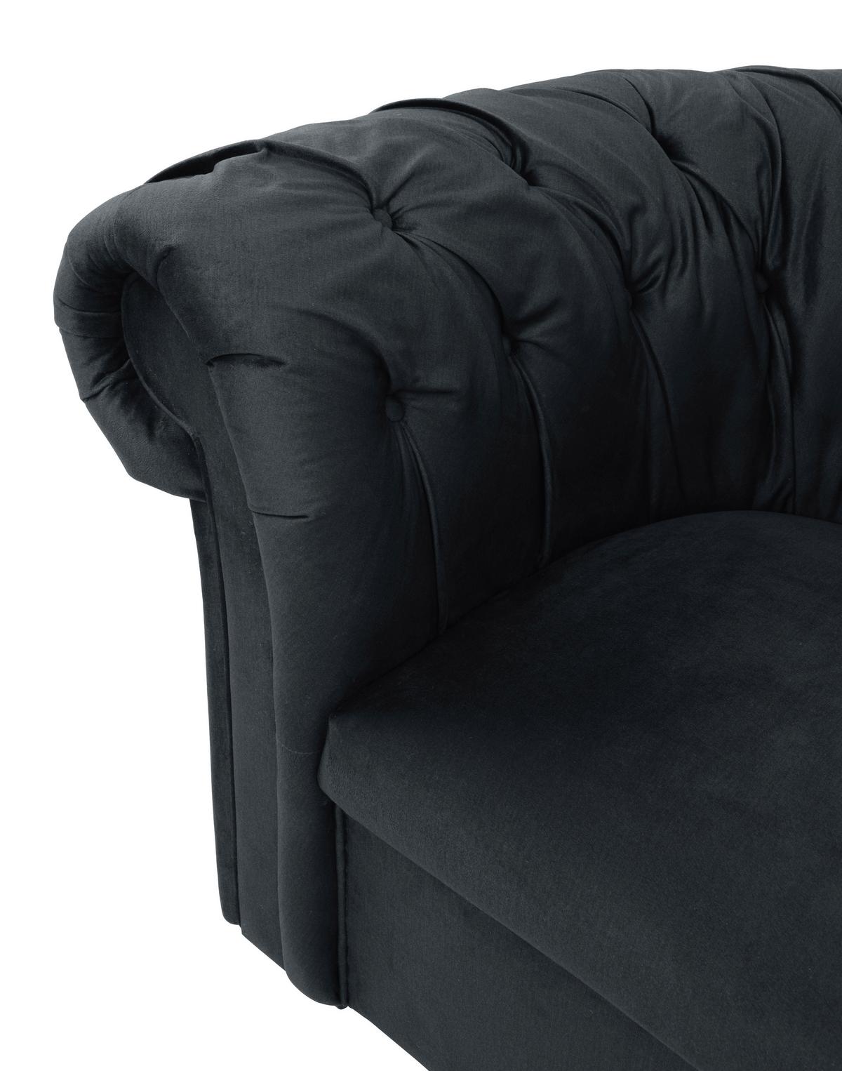 FOTOLIU CHESTERFILED CUPIDO - antracit, Design, textil (114/78/91cm) - Mömax
