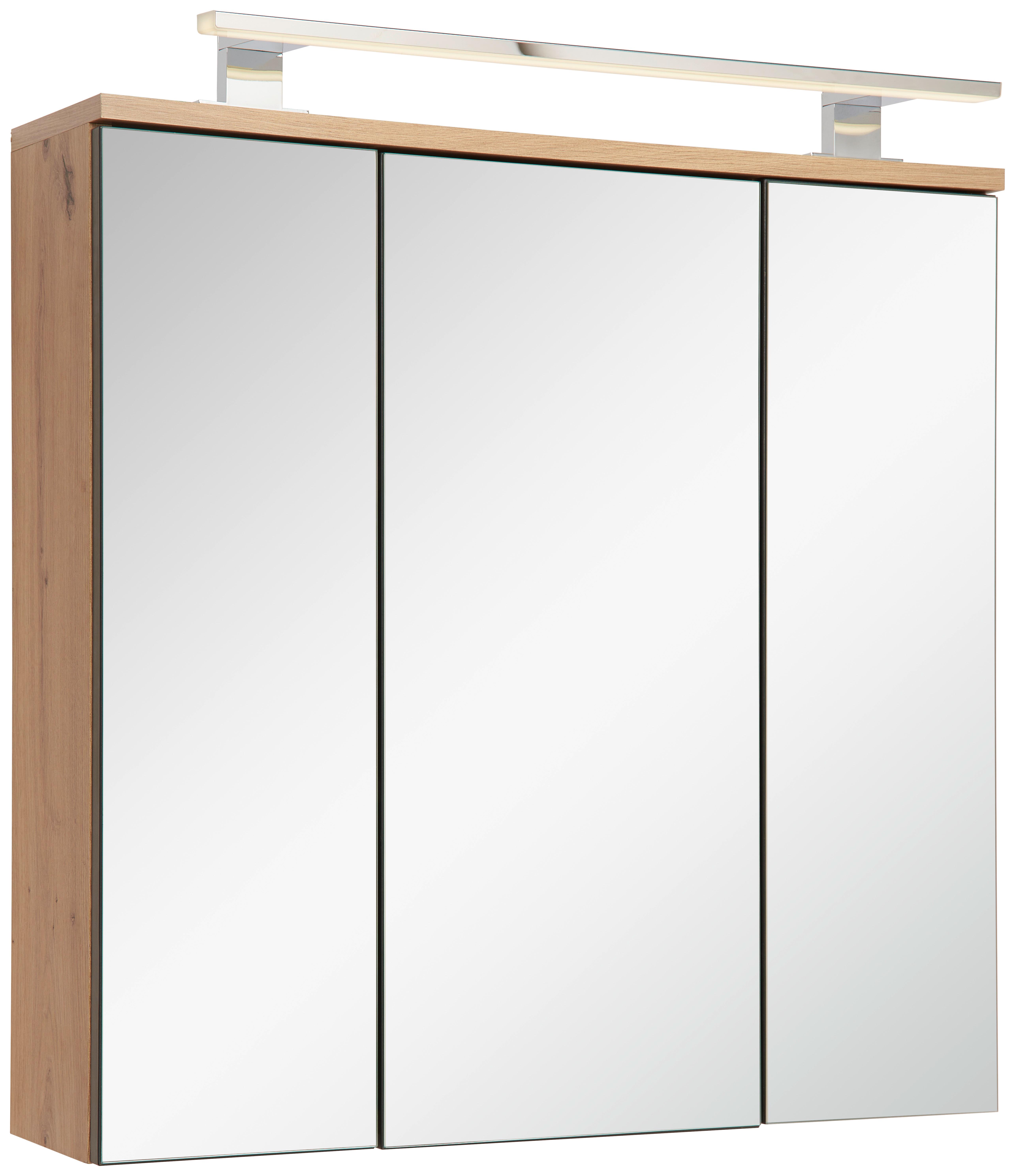 SZAFKA Z LUSTREM GIGA SPS - dąb artisan, Modern, materiał drewnopochodny/szkło (70/70/19cm)