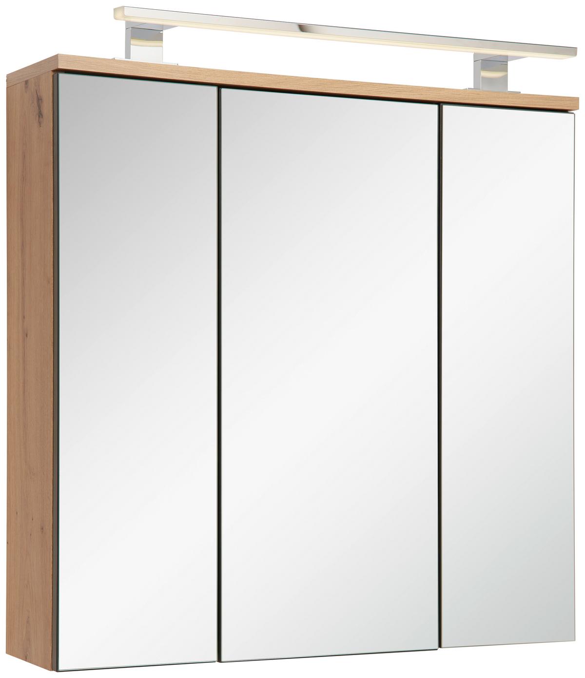 SZAFKA Z LUSTREM GIGA SPS - dąb artisan, Modern, materiał drewnopochodny/szkło (70/70/19cm)