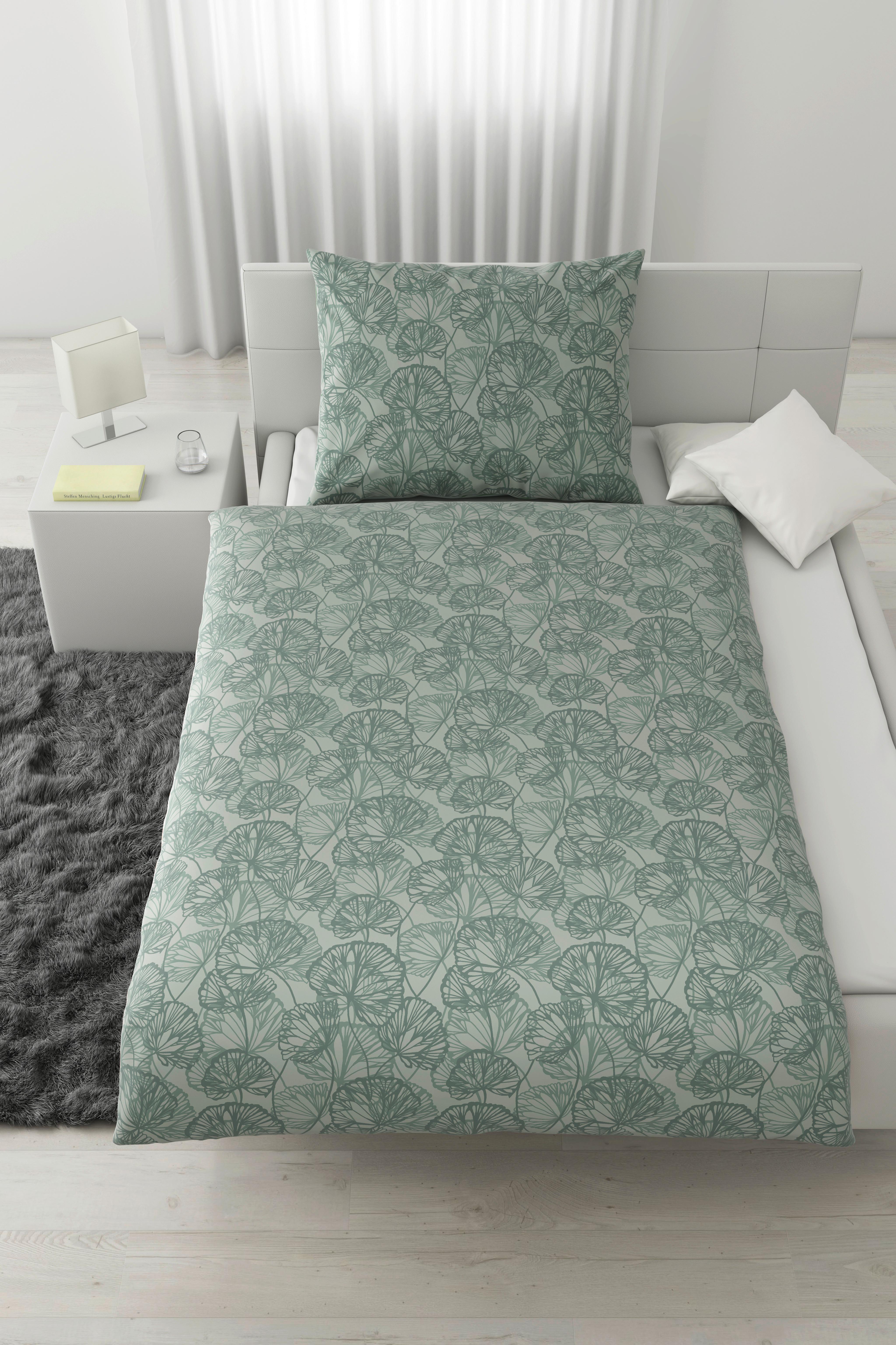 Lenjerie de par Ethens, cca. 140x200/50x70 cm - verde, textil (140/200cm) - Modern Living