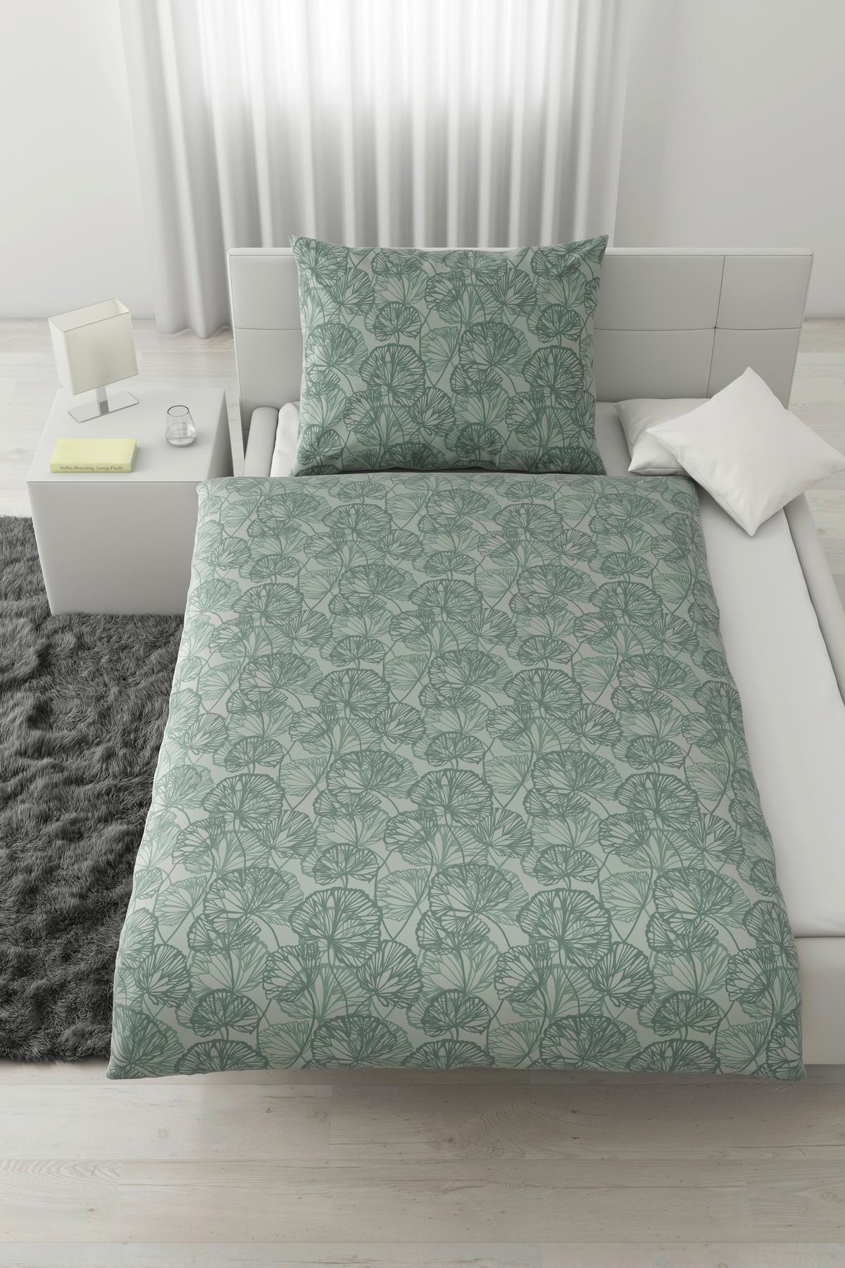 Lenjerie de par Ethens, cca. 140x200/50x70 cm - verde, textil (140/200cm) - Modern Living