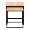 SIDOBORD SET KOKO -EXKLUSIV- - svart/naturfärgad, Lifestyle, metall/naturmaterial (34/38/36/40/34/38cm) - Mömax