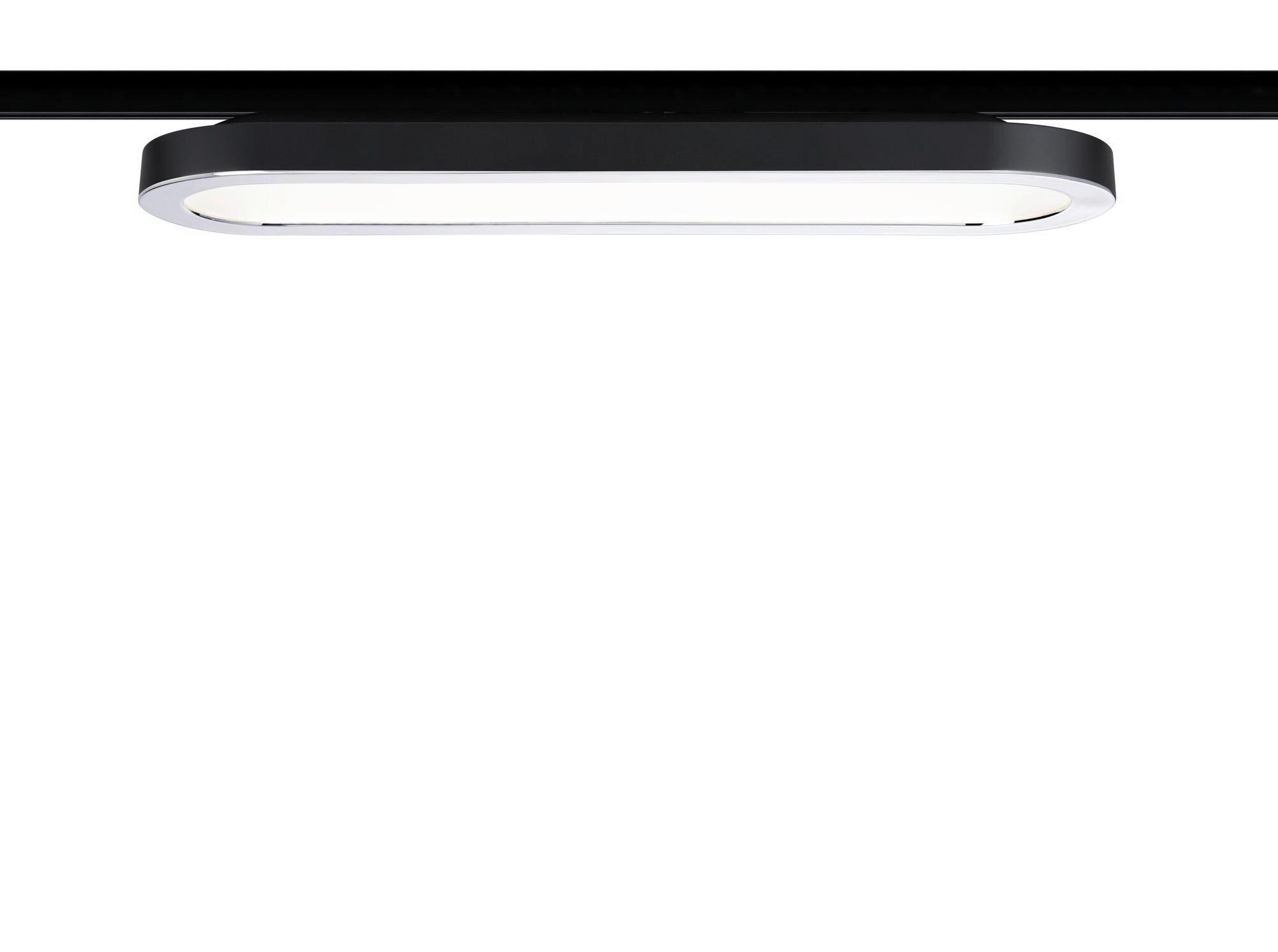 Schienensystem-Stableuchte Panel Loop max. 7 Watt - Chromfarben/Schwarz, Design, Kunststoff/Metall (38/3,5/11cm) - Paulmann