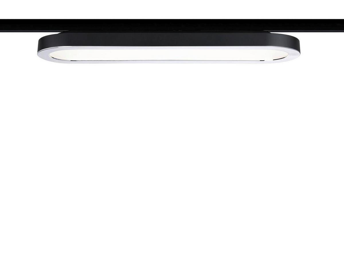 Schienensystem-Stableuchte Panel Loop max. 7 Watt - Chromfarben/Schwarz, Design, Kunststoff/Metall (38/3,5/11cm) - Paulmann