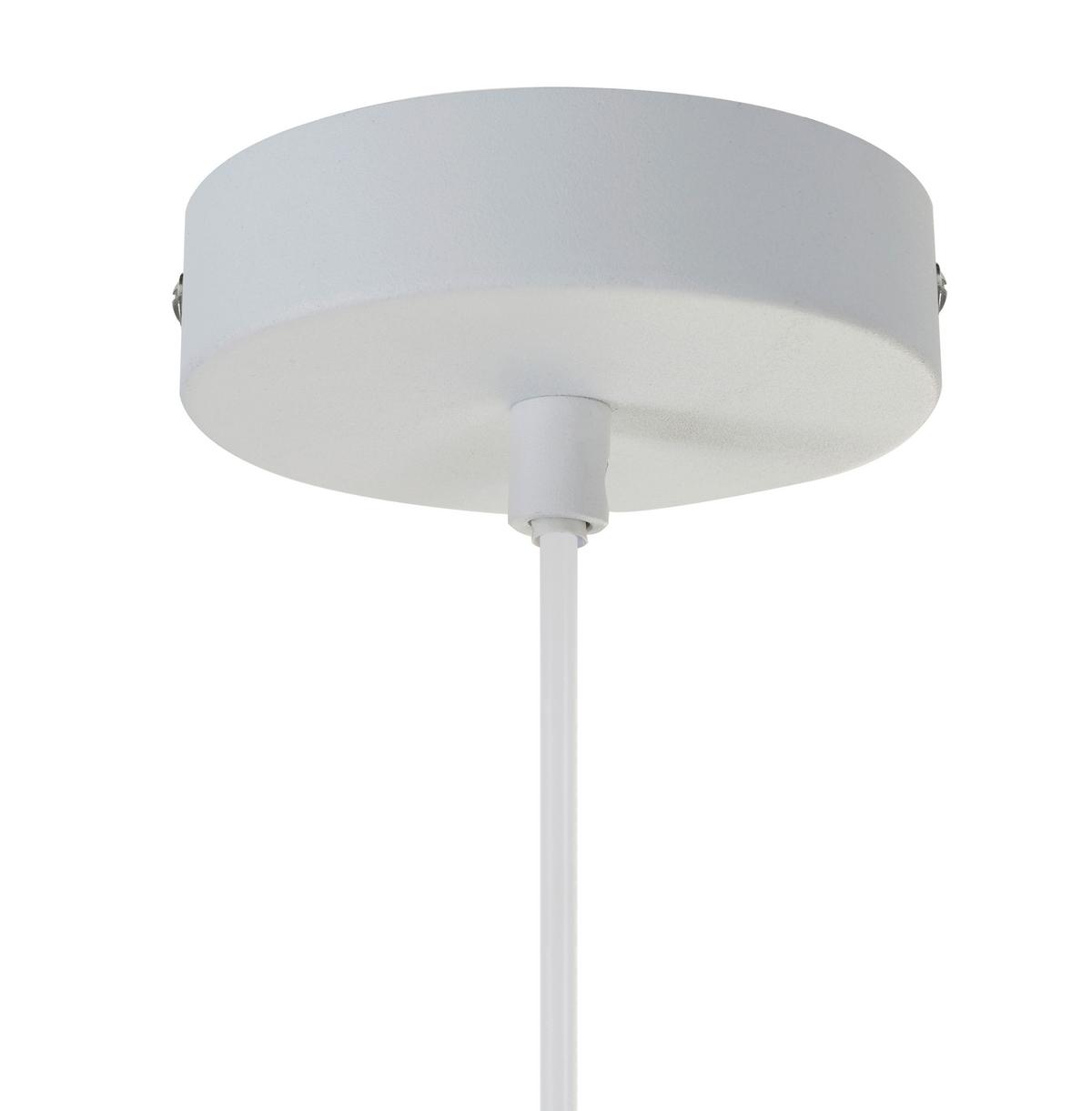 Hängeleuchte Fedi Weiß max. 3 Watt - Weiß, MODERN, Textil/Metall (55/120cm)