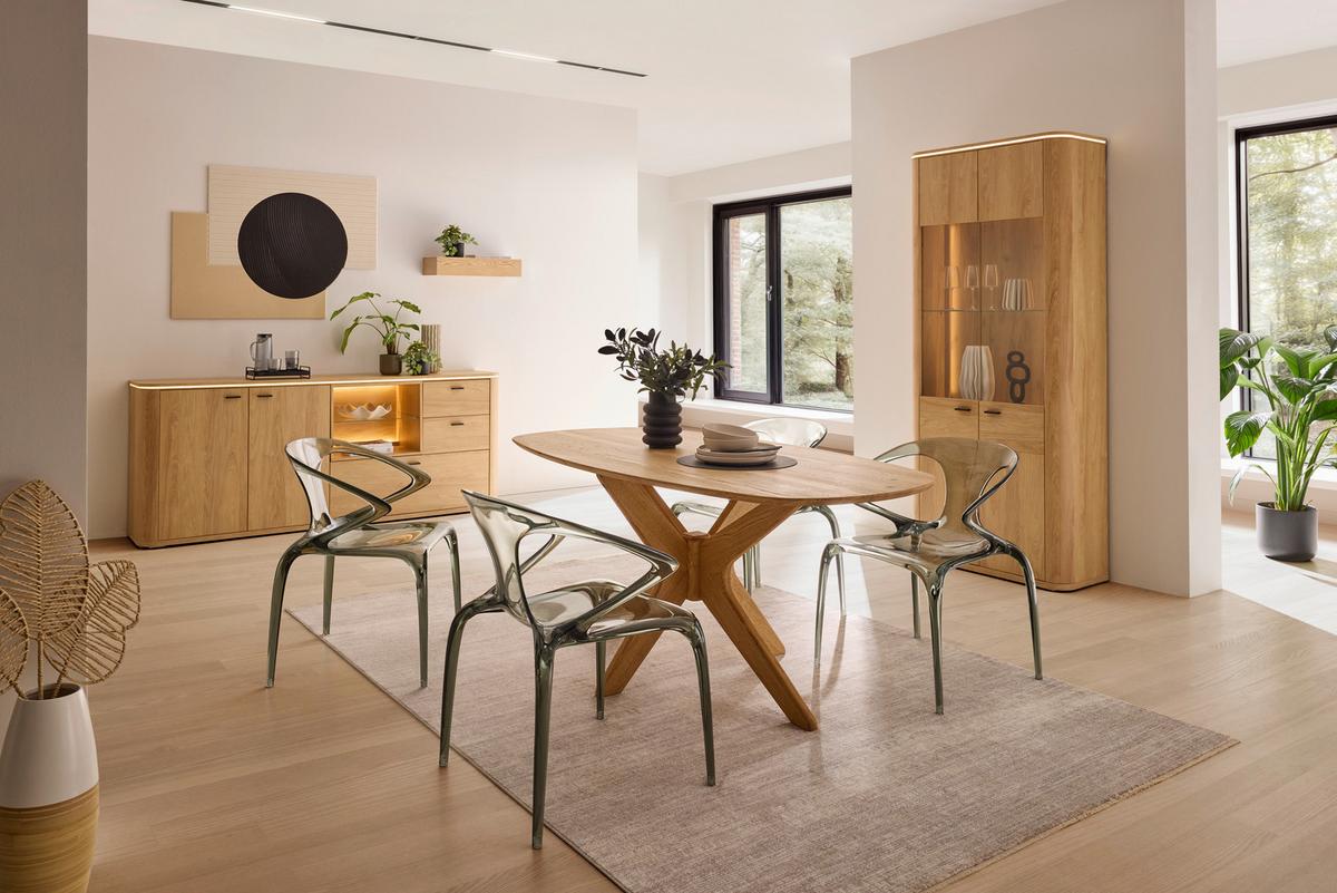Esstisch Jefferson Wildeiche Echtholz - Wildeiche, MODERN, Holz (180/75/90cm) - Premium Living