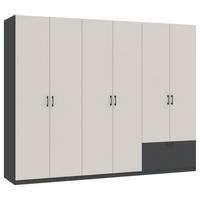 Garderobna Omara Mila, Kašmir, Antracit - kašmir/črna, Konvencionalno, umetna masa/leseni material (269/210/54cm)