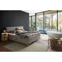 Boxbett Veloria Grau Ca. 180x200cm - Naturfarben/Grau, Konventionell, Holz/Textil (180/200cm) - Based