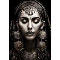 Keilrahmenbild Silver in Schwarz/Silberfarben - Silberfarben/Schwarz, Holzwerkstoff/Textil (80/120cm) - Premium Living