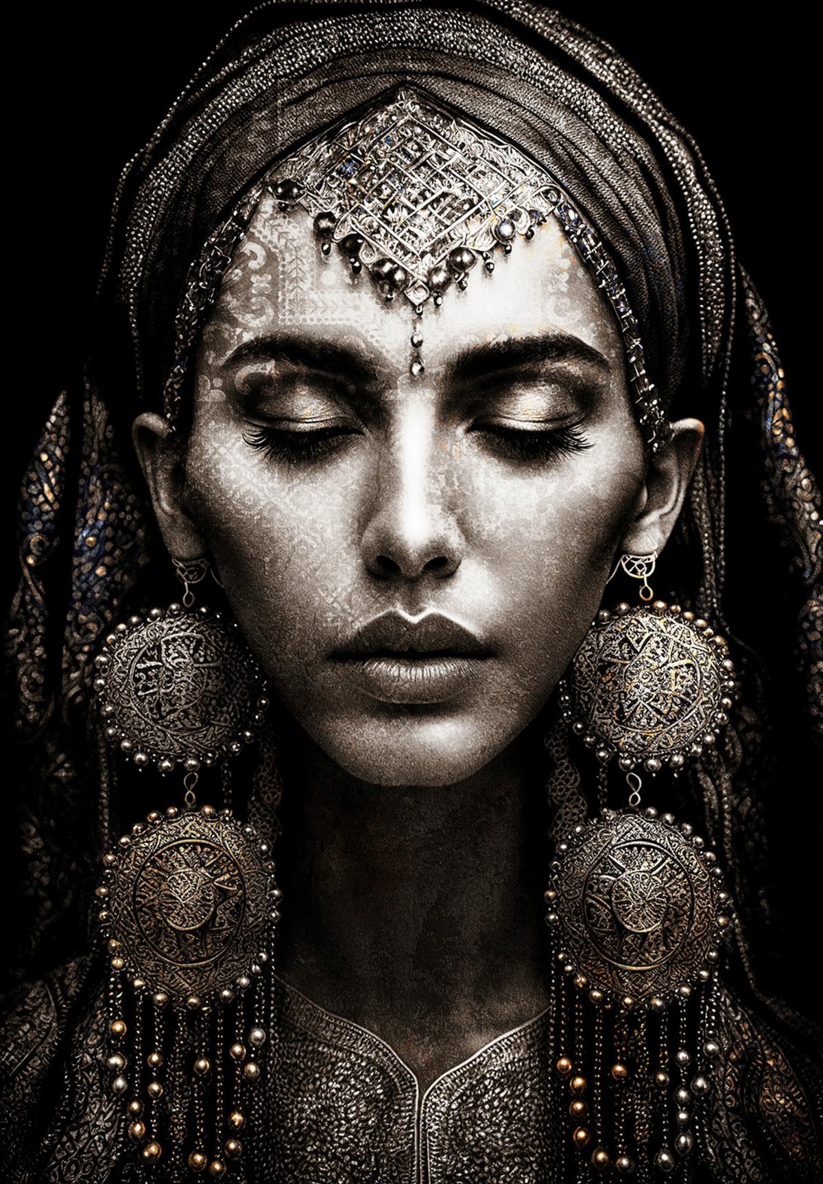 Keilrahmenbild Silver in Schwarz/Silberfarben - Silberfarben/Schwarz, Holzwerkstoff/Textil (80/120cm) - Premium Living