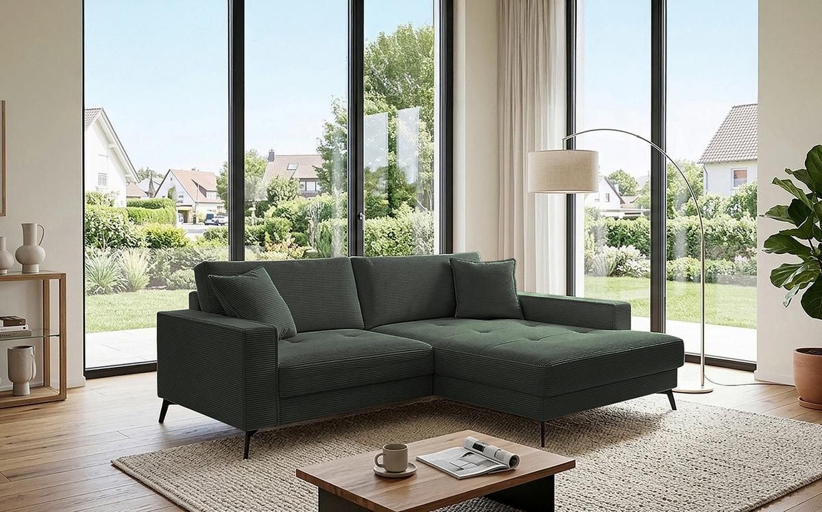 Coltar TED - verde închis, Trend, textil (228/174cm) - Modern Living