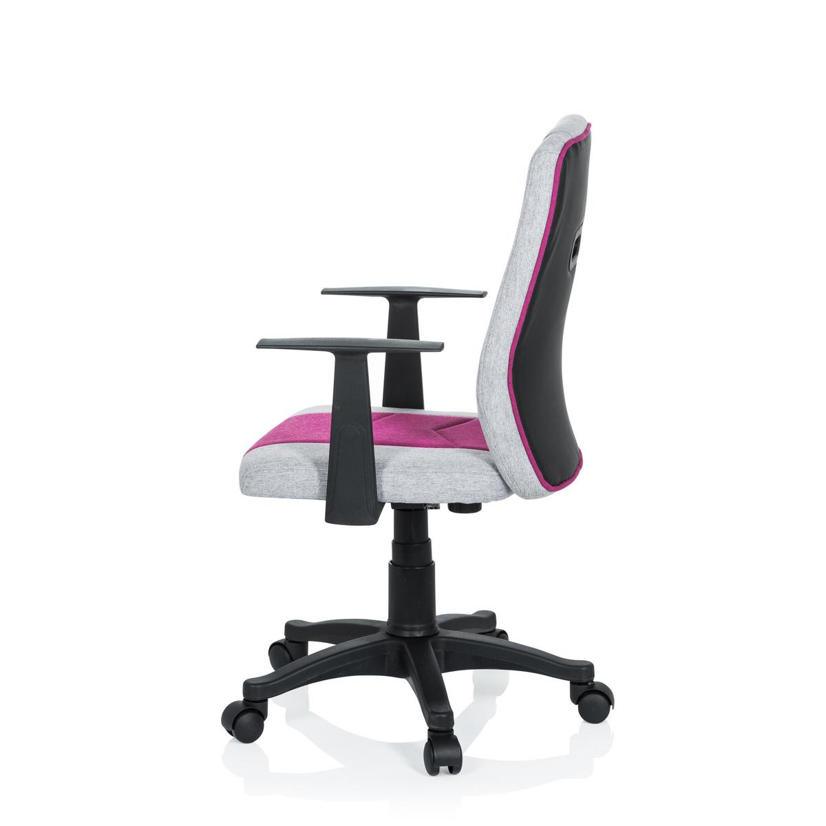 Mladinski Vrtljivi Stol Kiddy Extra, Siva, Roza - pink/siva, Basics, umetna masa (55/95-105/45cm) - MID.YOU